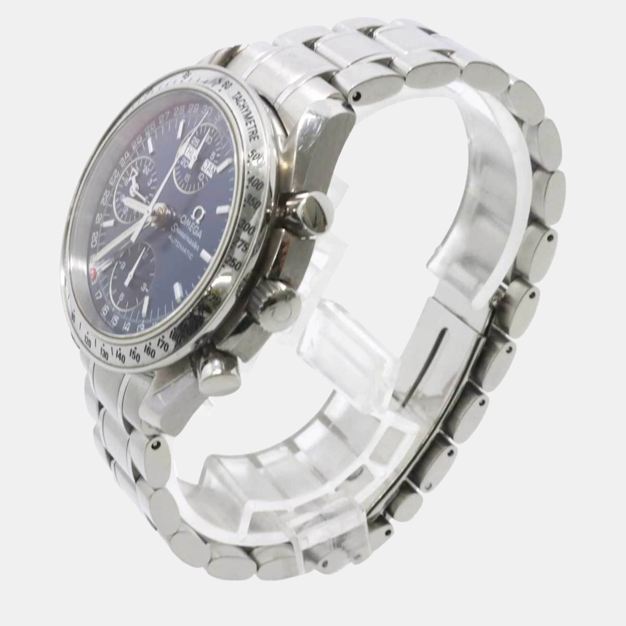 

Omega Blue Stainless Steel Speedmaster 3523.80 Automatic Men's Wristwatch 39 mm