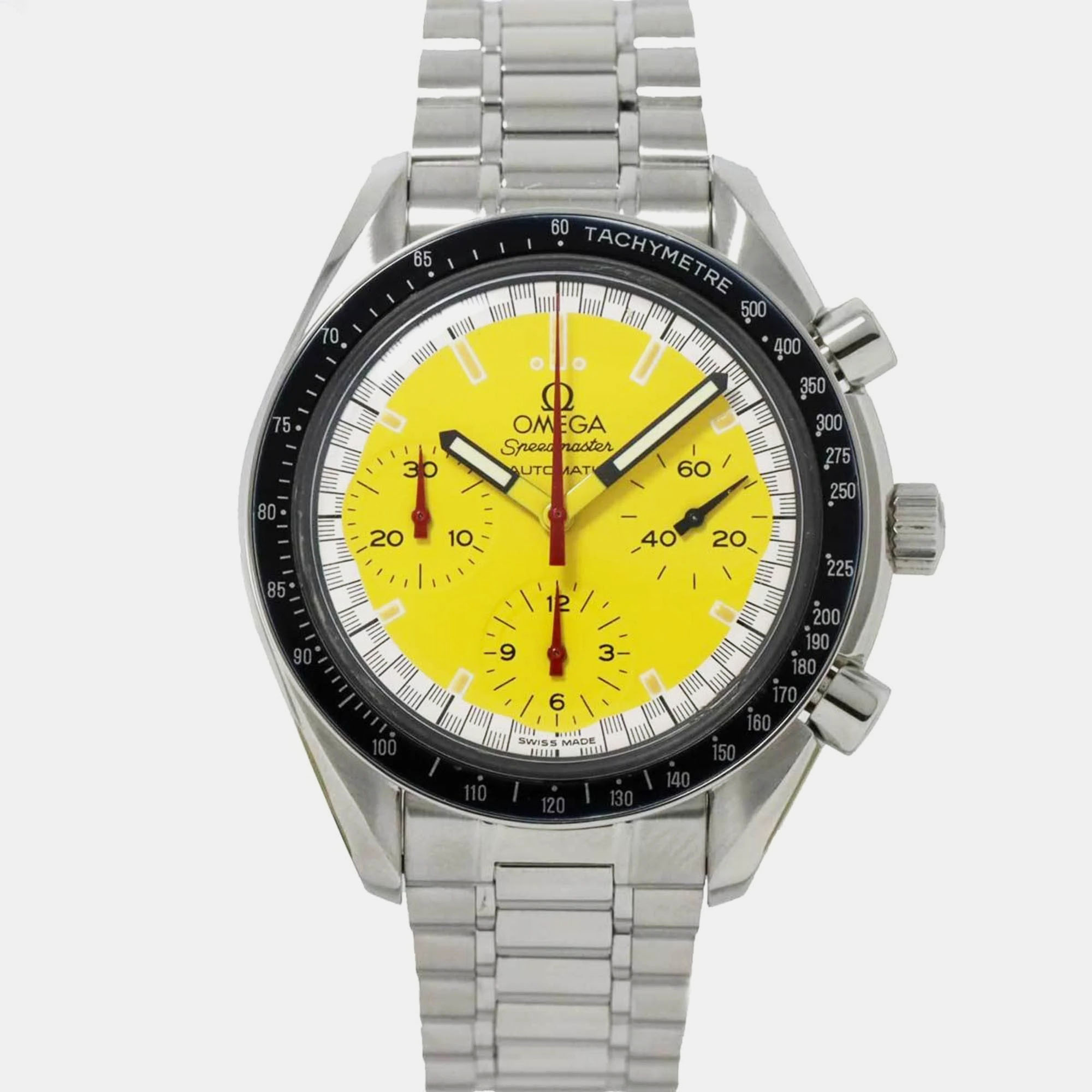 

Omega Yellow Stainless Steel Speedmaster 3510.12 Automatic Men's Wristwatch 39 mm