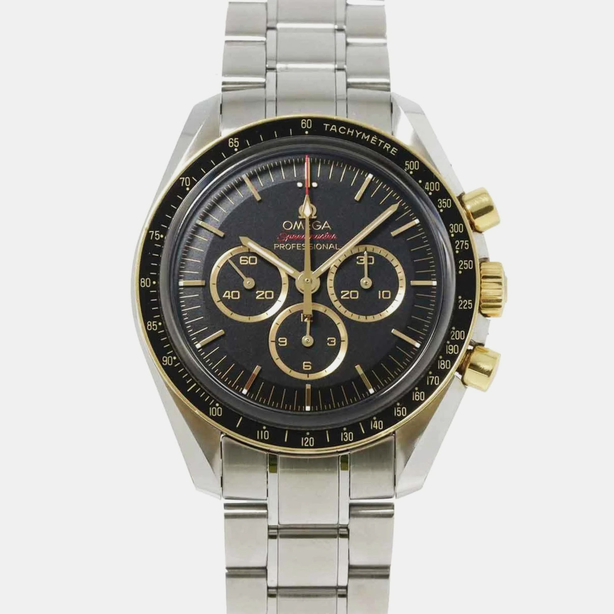 

Omega Black Stainless Steel Speedmaster 522.20.42.30.01.001 Manual Winding Men's Wristwatch 42 mm