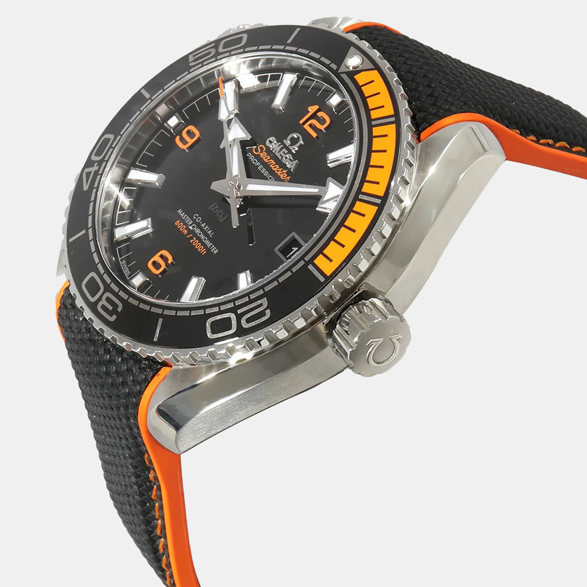 

Omega Black Stainless Steel Ceramic Seamaster Planet Ocean 215.32.44.21.01.001 Automatic Men's Wristwatch 43.5 mm