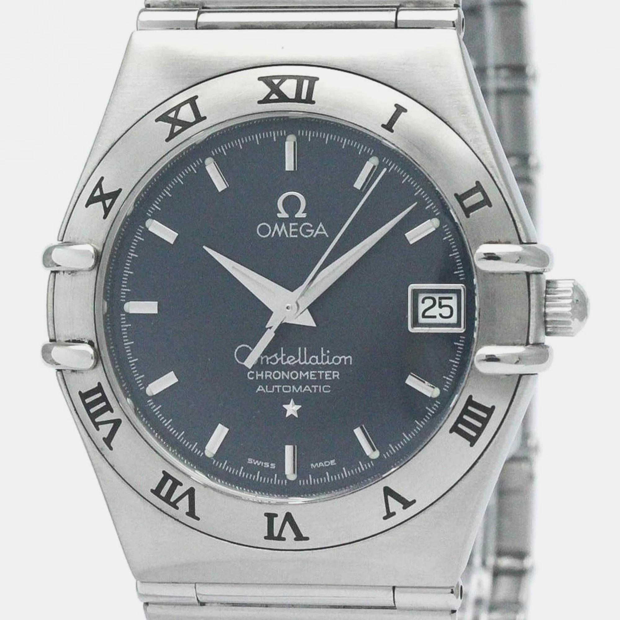 

Omega Grey Stainless Steel Constellation 1502.40 Automatic Men's Wristwatch 35 mm