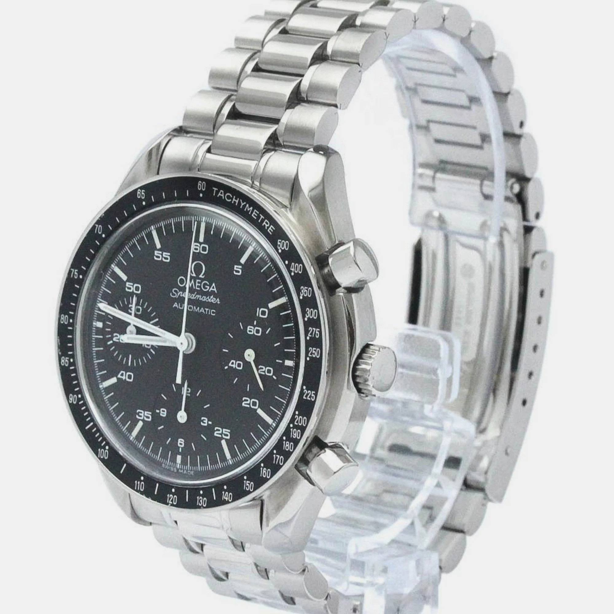 

Omega Black Stainless Steel Speedmaster 3510.50 Automatic Men's Wristwatch 39 mm