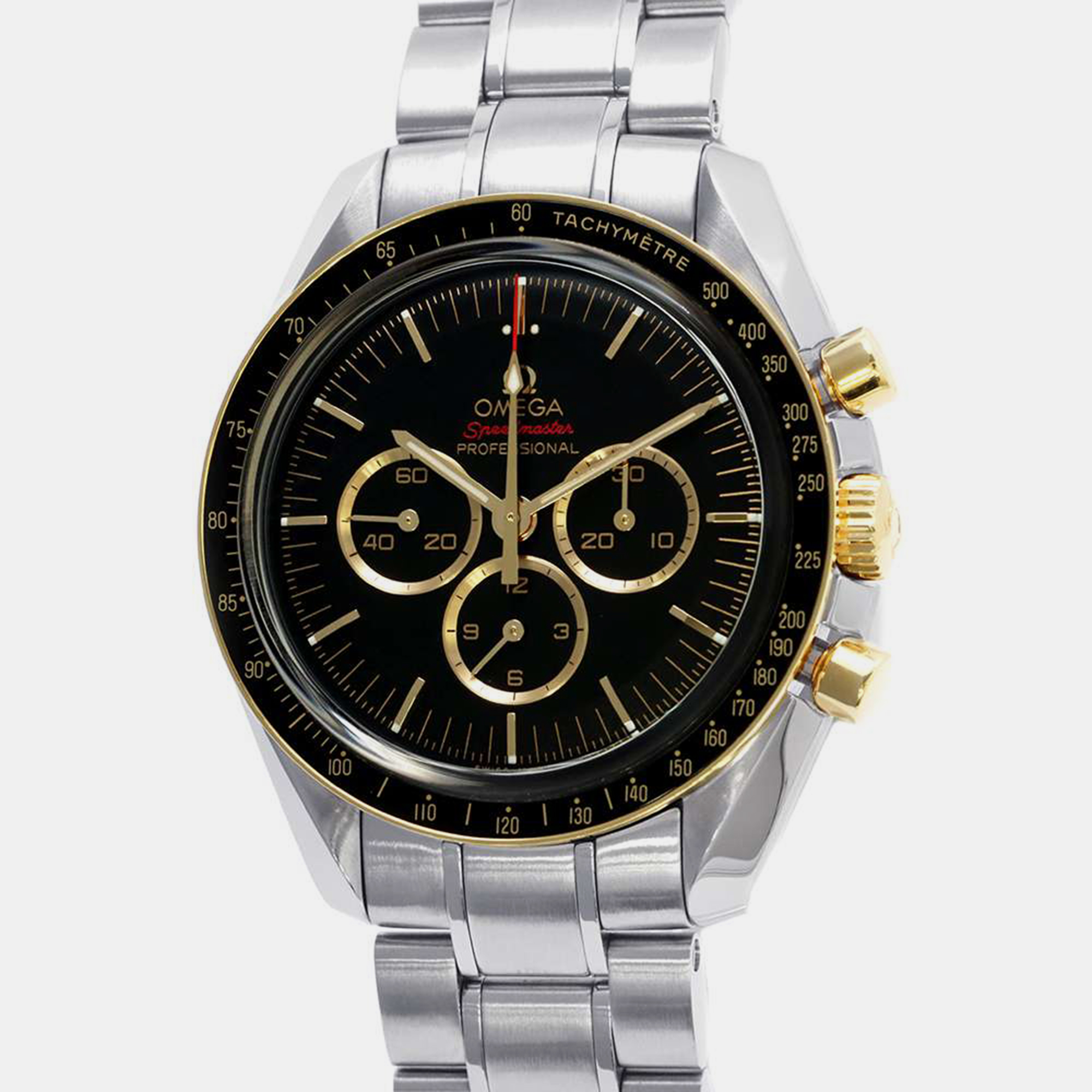 

Omega Black Stainless Steel Speedmaster 522.20.42.30.01.001 Manual Winding Men's Wristwatch 42 mm
