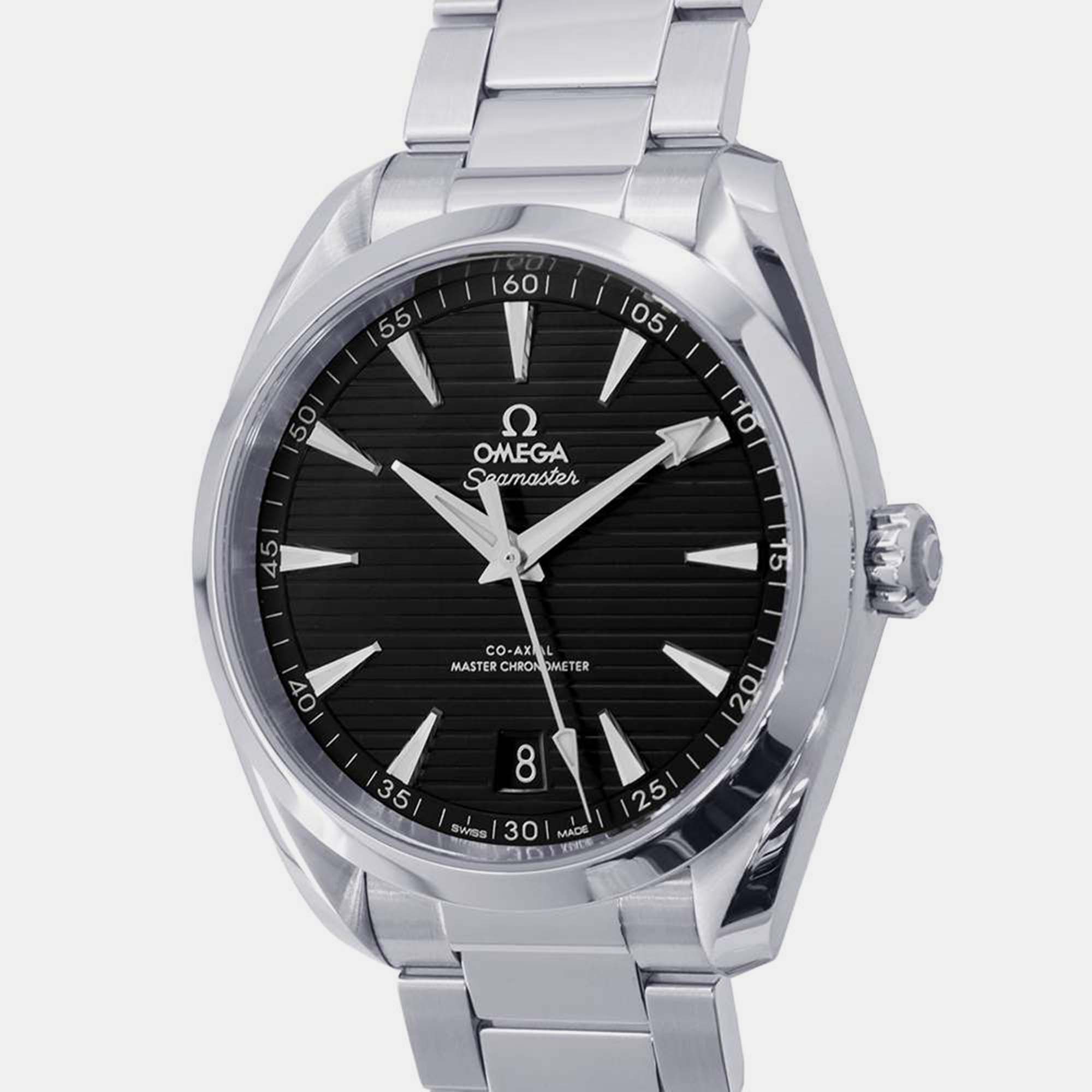 

Omega Black Stainless Steel Seamaster Aqua Terra Automatic Men's Wristwatch 41 mm