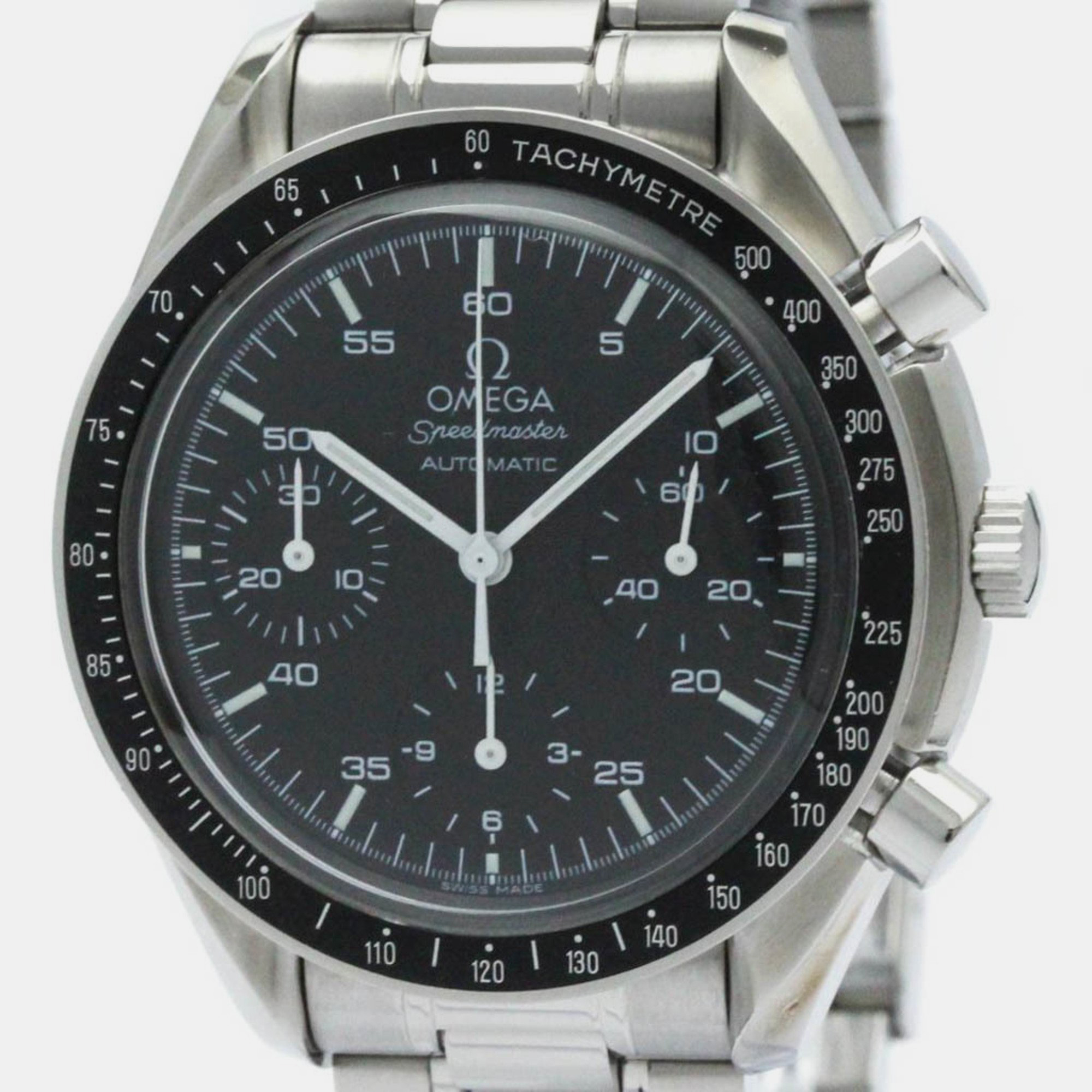 

Omega Black Stainless Steel Speedmaster 3510.50 Automatic Men's Wristwatch 39 mm