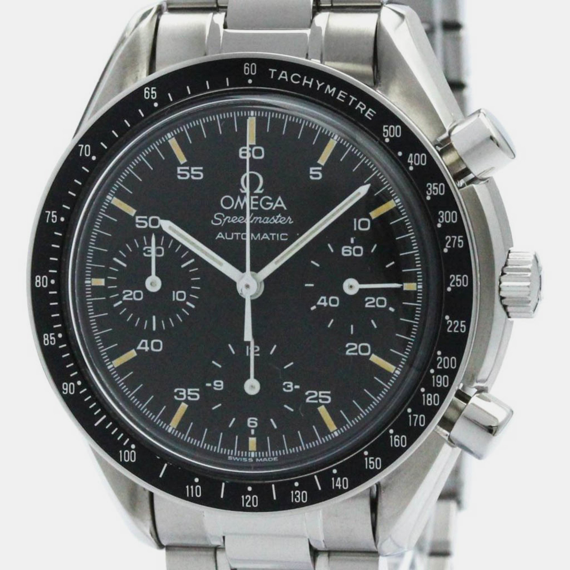 

Omega Black Stainless Steel Speedmaster 3510.50 Automatic Men's Wristwatch 39 mm