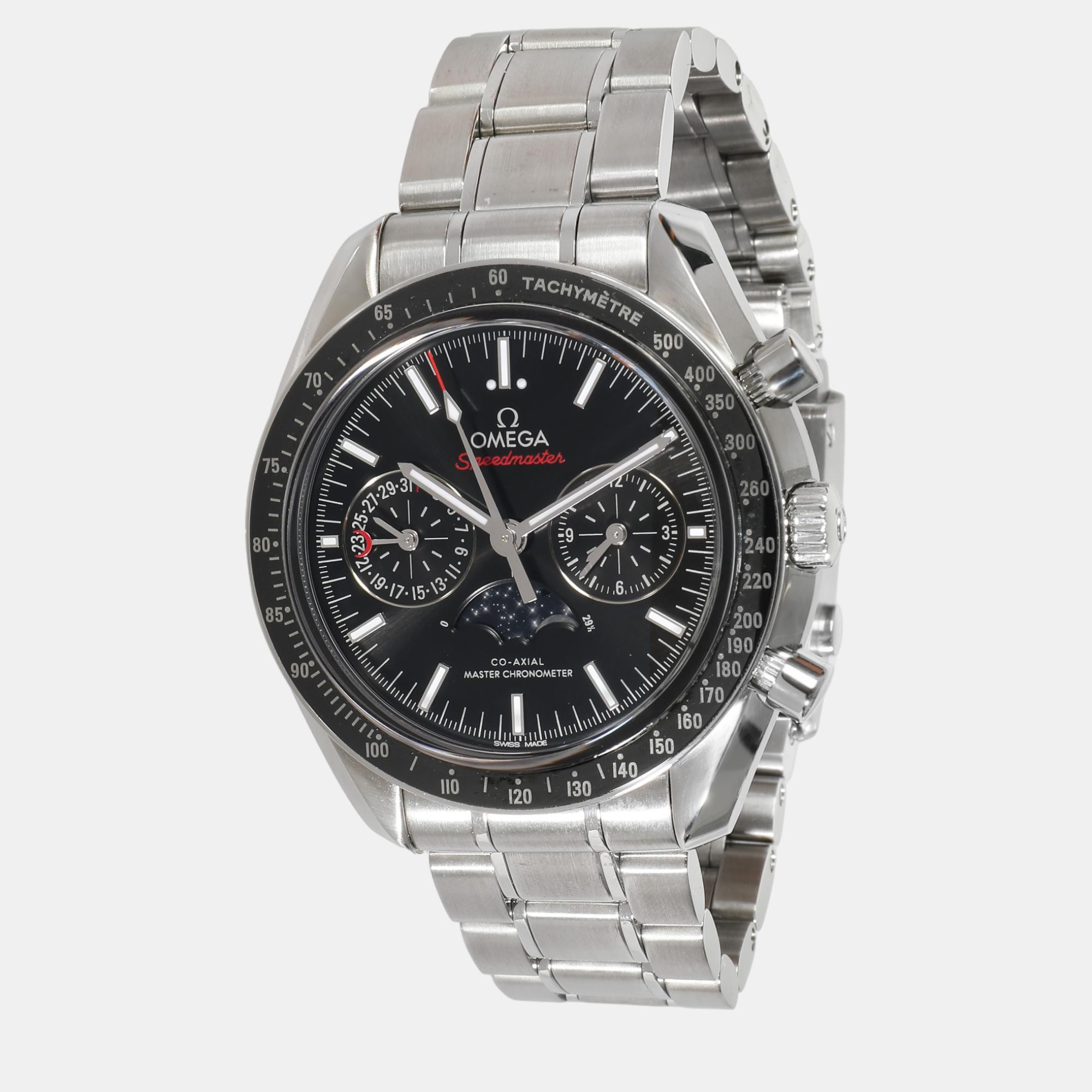 

Omega Black Stainless Steel Speedmaster 304.30.44.52.01.001 Automatic Men's Wristwatch 44 mm