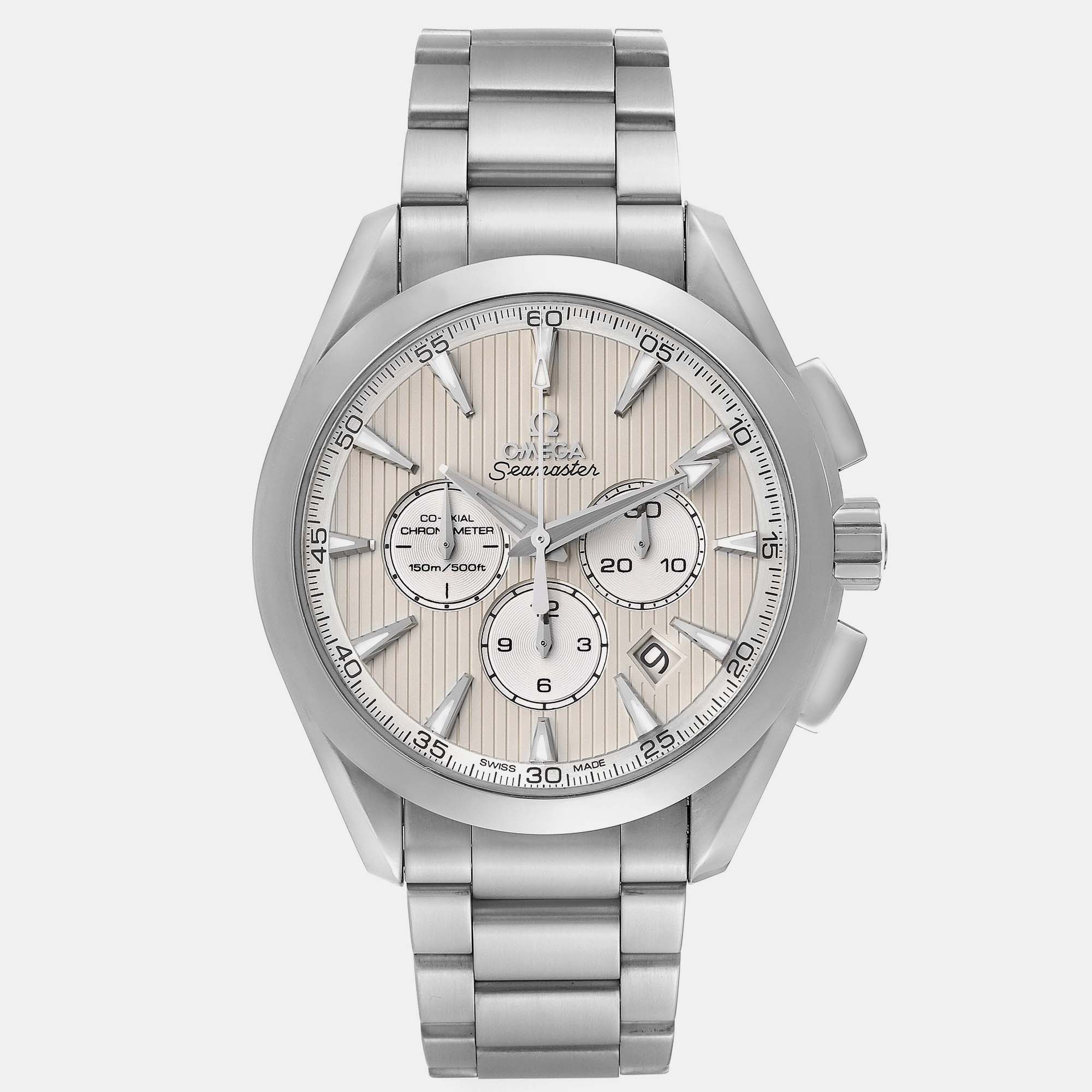 

Omega White Stainless Steel Seamaster Aqua Terra 231.10.44.50.09.001 Automatic Men's Wristwatch 44 mm