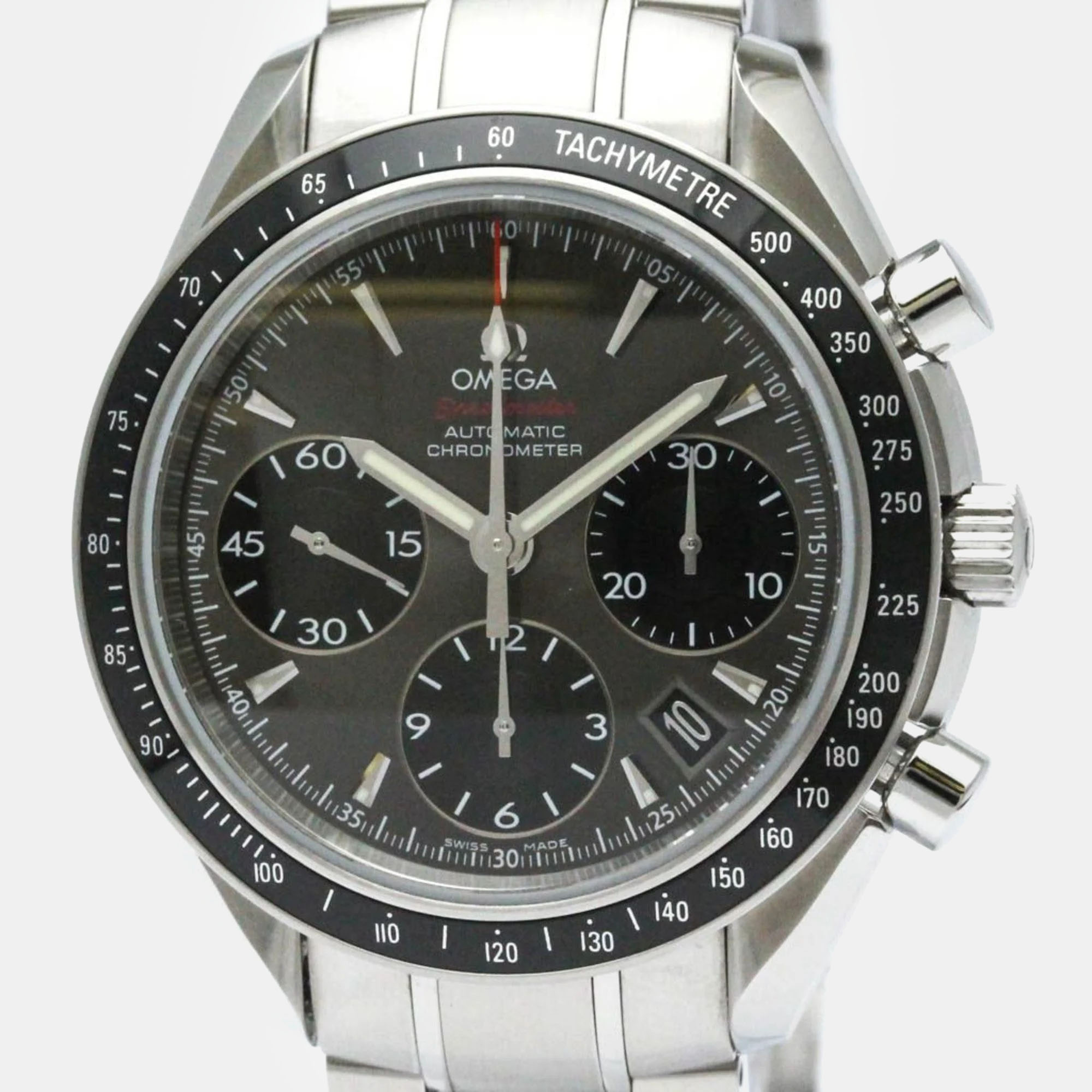 

Omega Grey Stainless Steel Speedmaster 323.30.40.40.06.001 Automatic Men's Wristwatch 40 mm