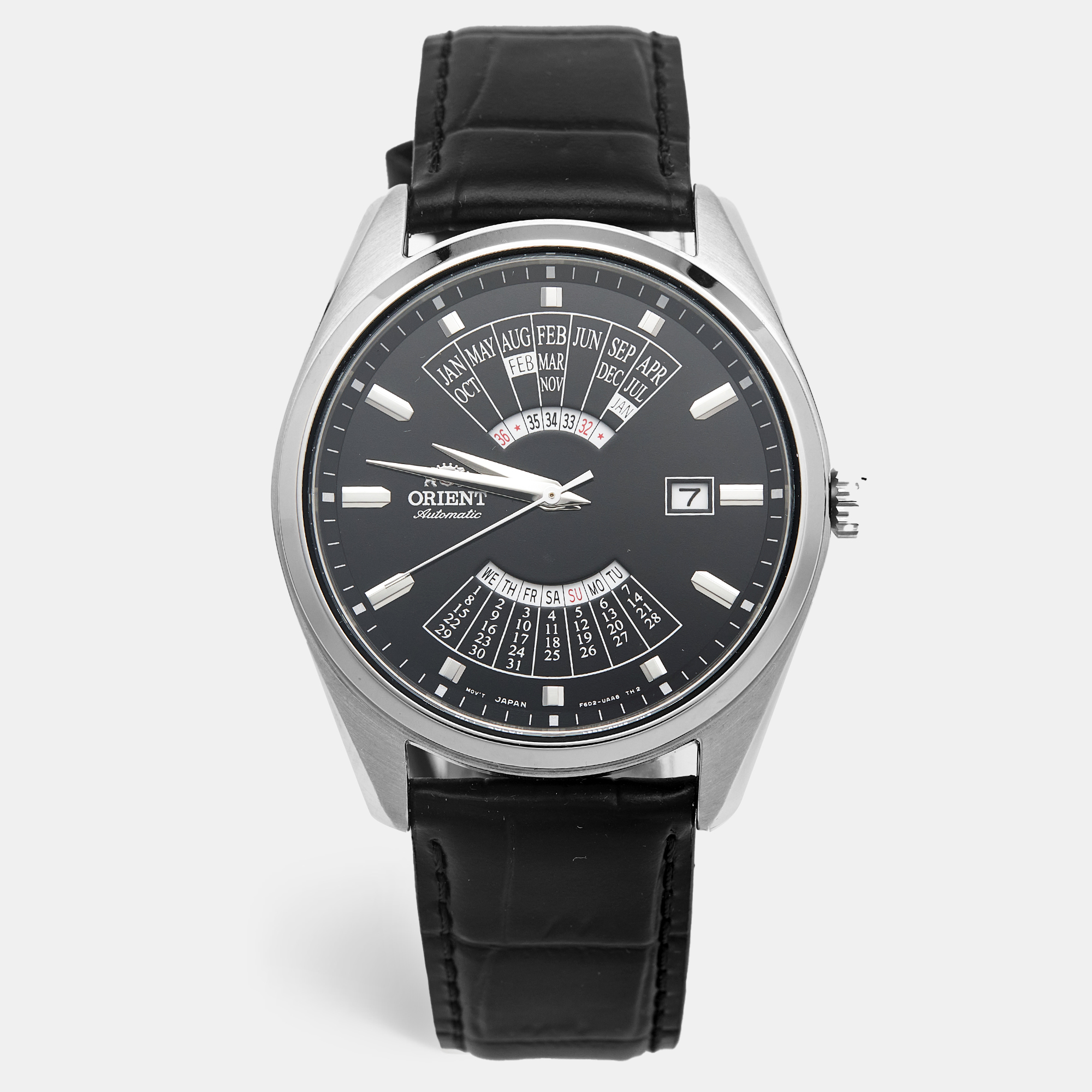 

Orient Multi-Year Calendar RA-BA0006B10B Black Dial Stainless Steel Embossed Leather Men's Wristwatch