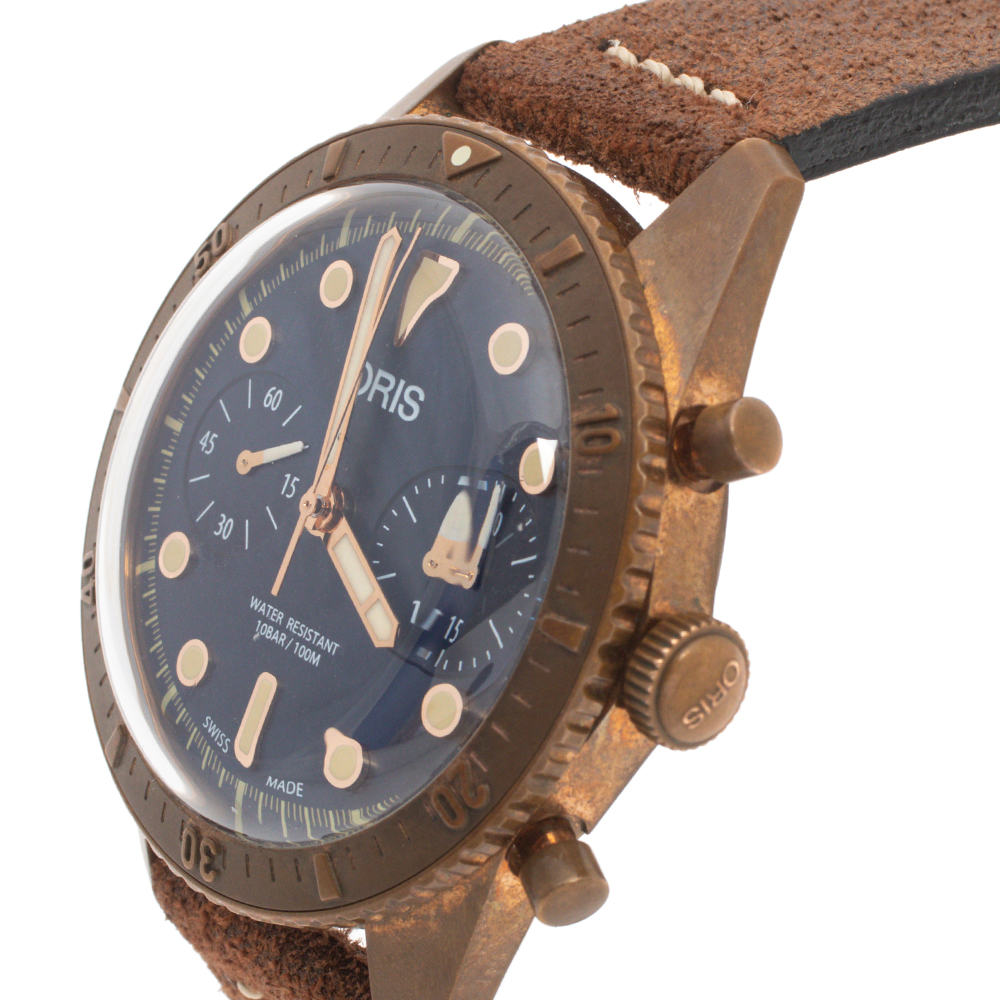 

Oris Blue Bronze Carl Brashear Limited Edition Automatic Chronograph Men's Wristwatch