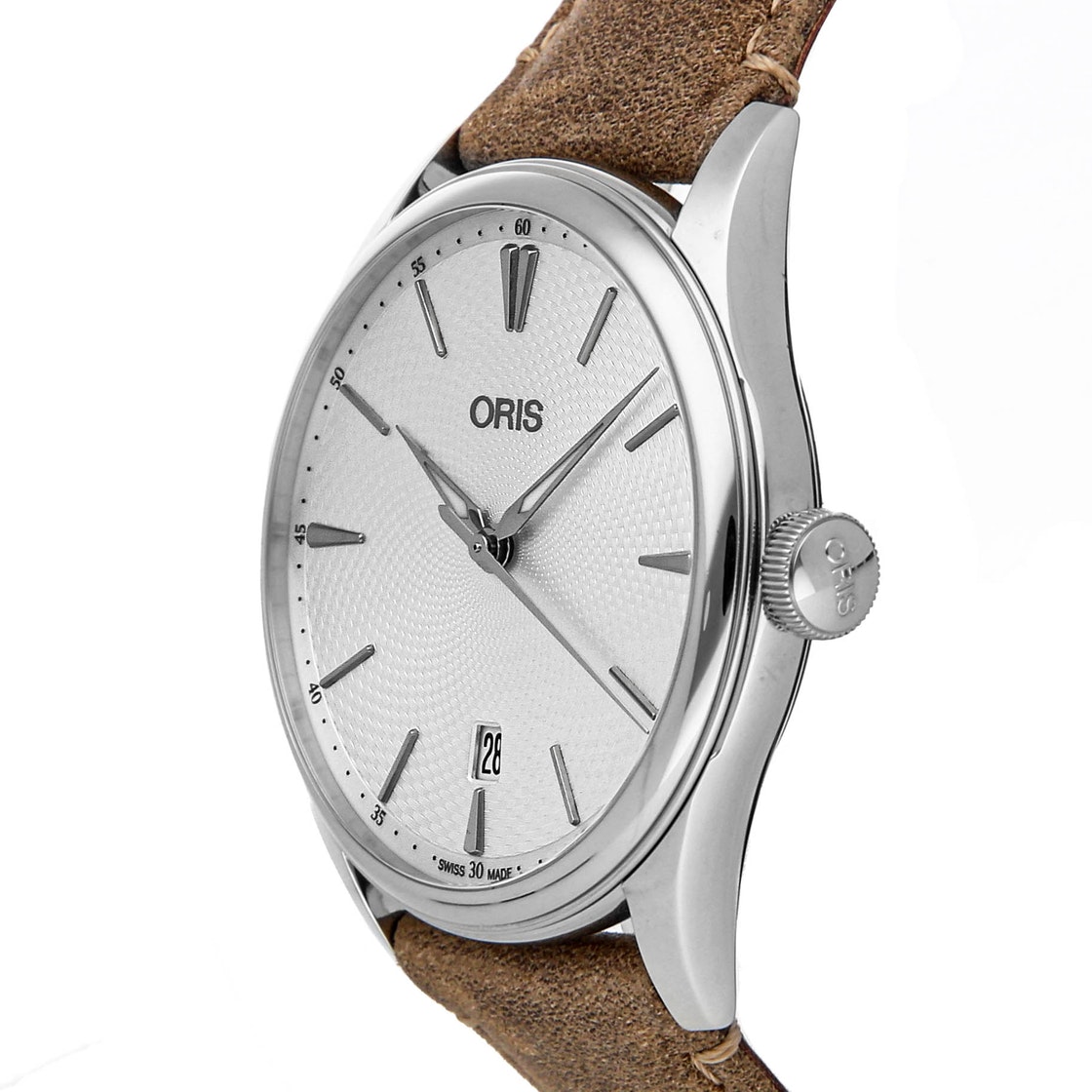 

Oris Silver Stainless Steel Artelier Date 01 733 7721 4051-07 5 21 32FC Men's Wristwatch 40 MM