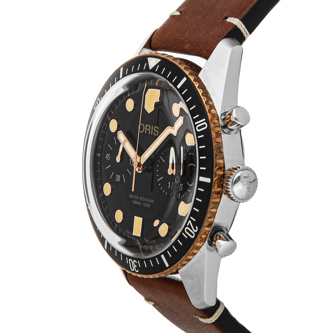 

Oris Black Stainless Steel Divers Sixty-Five Chronograph 01 771 7744 4354-07 5 21 45 Men's Wristwatch 43 MM