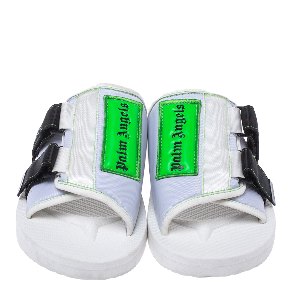 Palm Angels White Fabric Suicoke Flat Sandals Size 42 Palm Angels