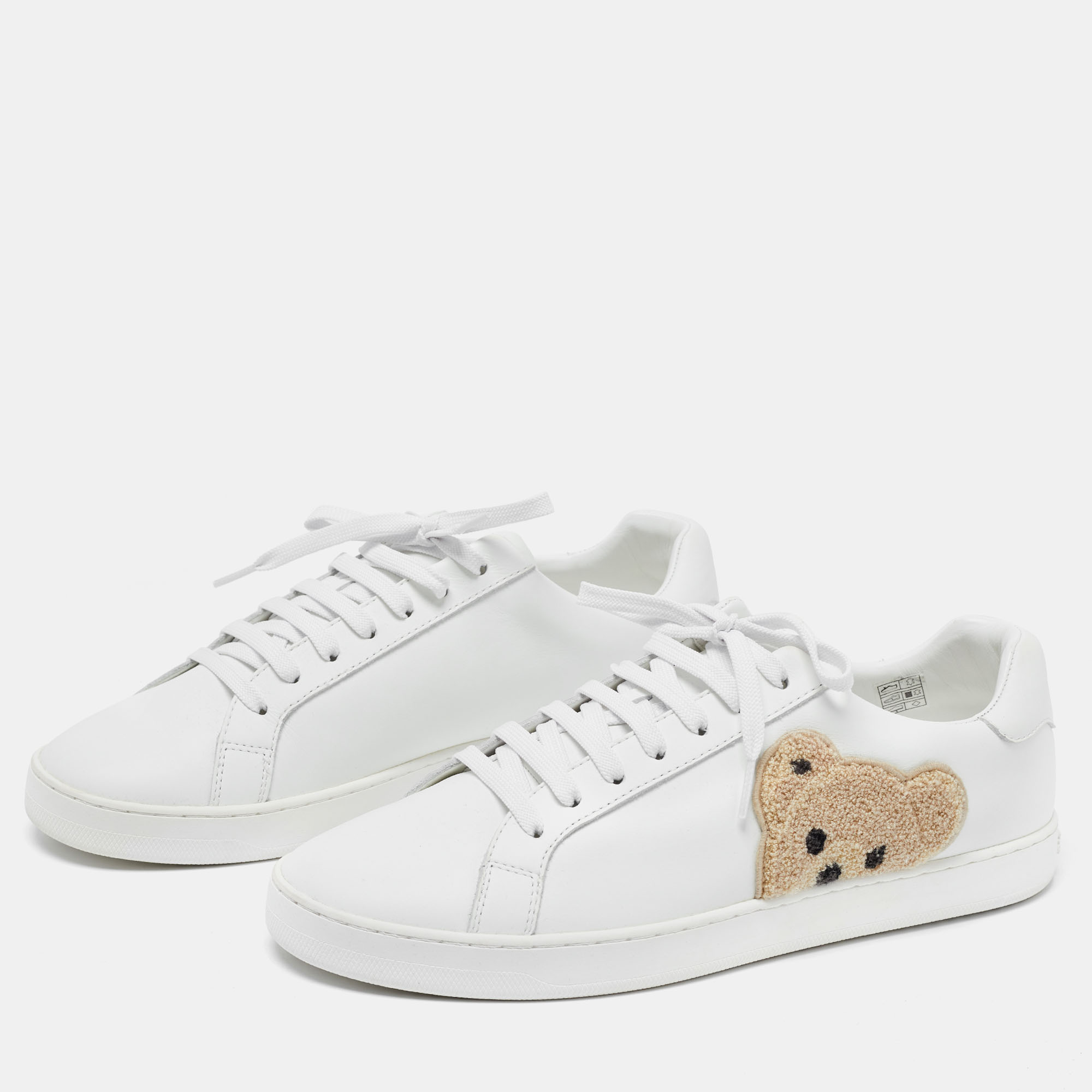 

Palm Angels White Leather Teddy Bear Sneakers Size