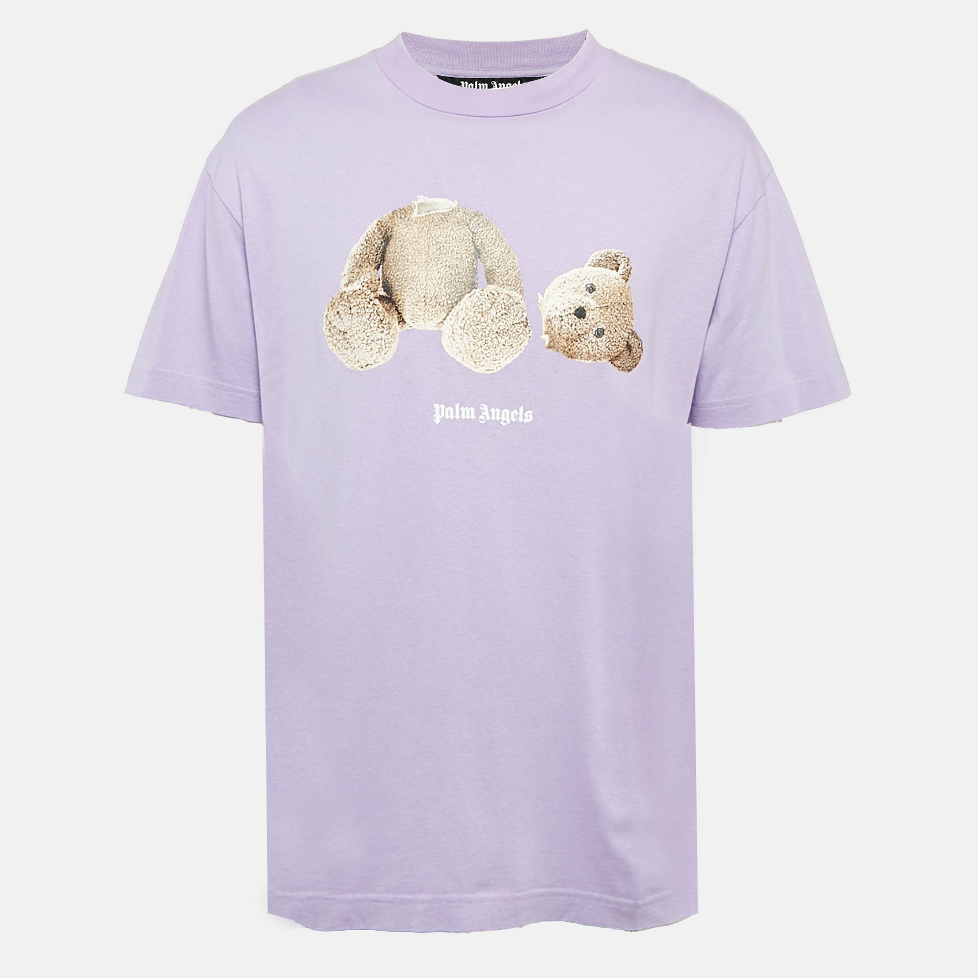 

Palm Angels Light Purple Teddy Print Jersey T-Shirt L