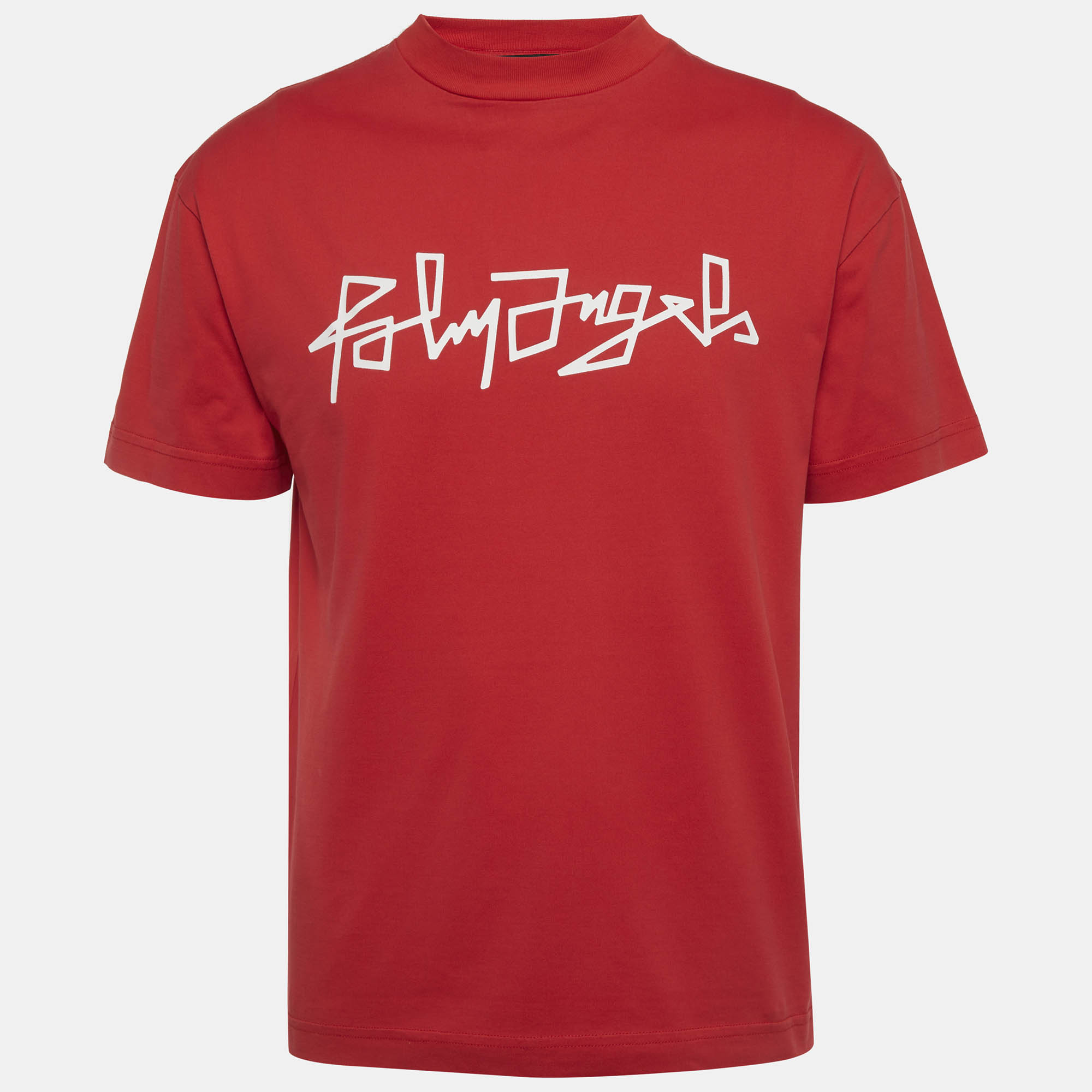 

Palm Angels Red Printed Jersey Crewneck T-Shirt S