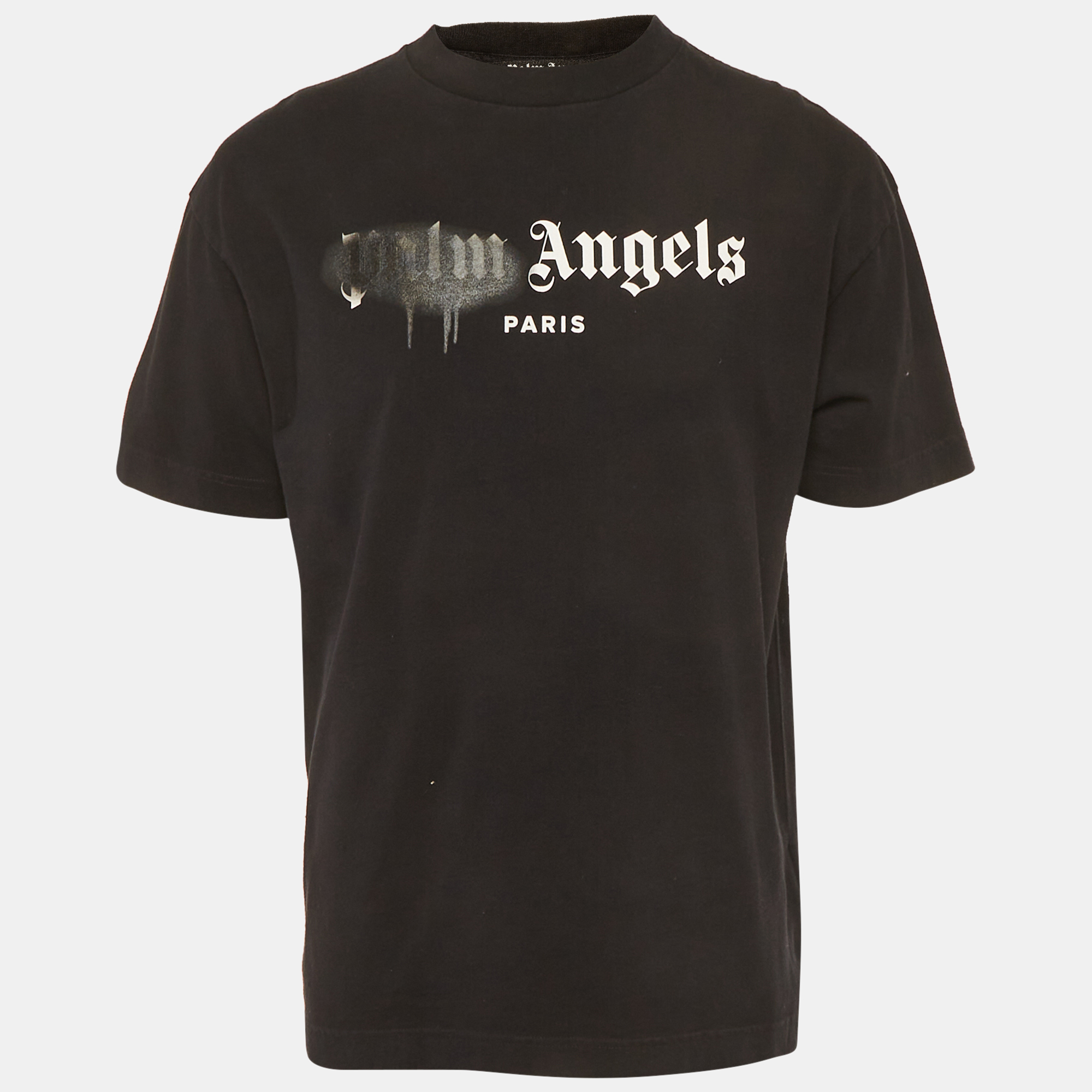 

Palm Angels Black Logo Sprayed Jersey T-Shirt L
