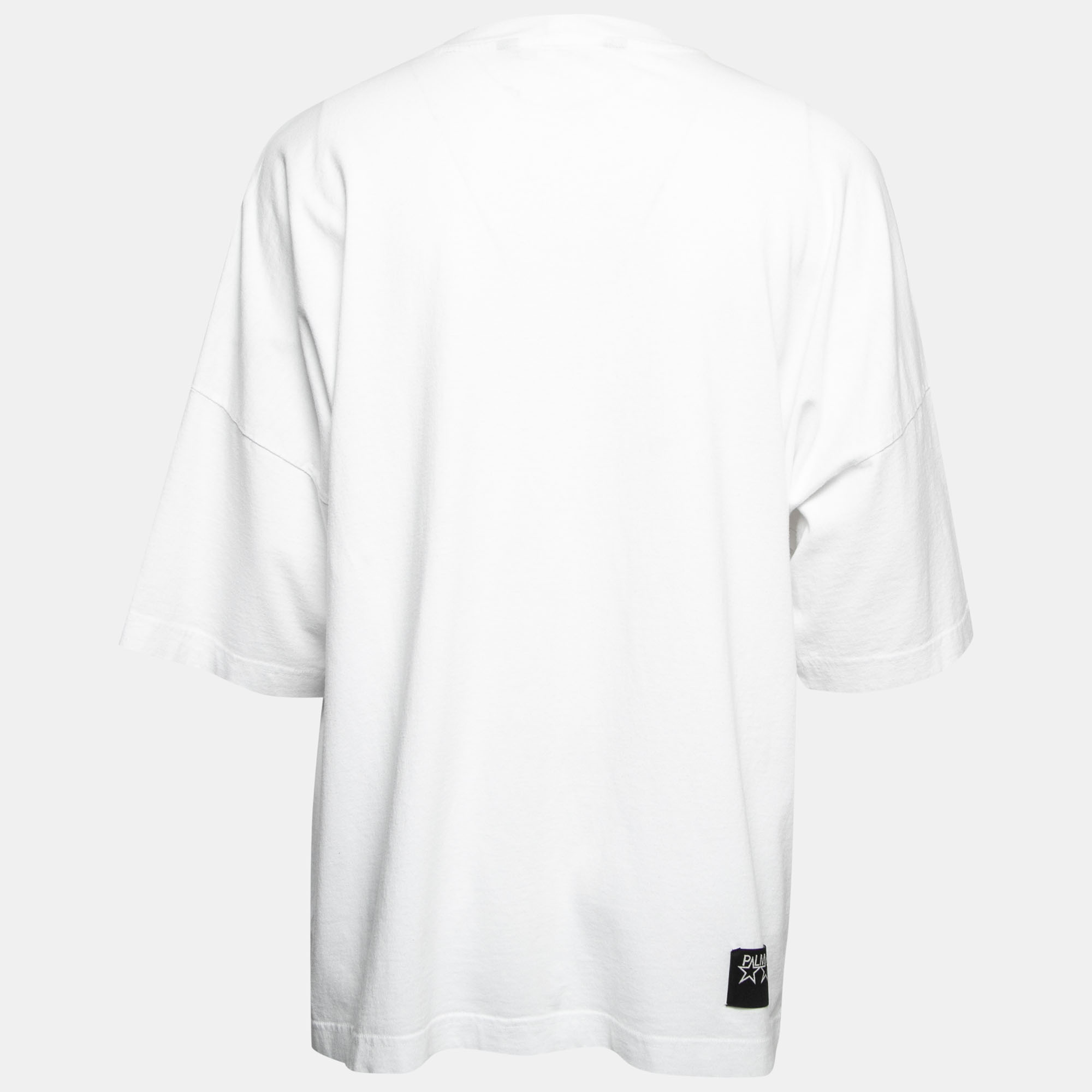 

Palm Angels White Cotton Printed T-Shirt