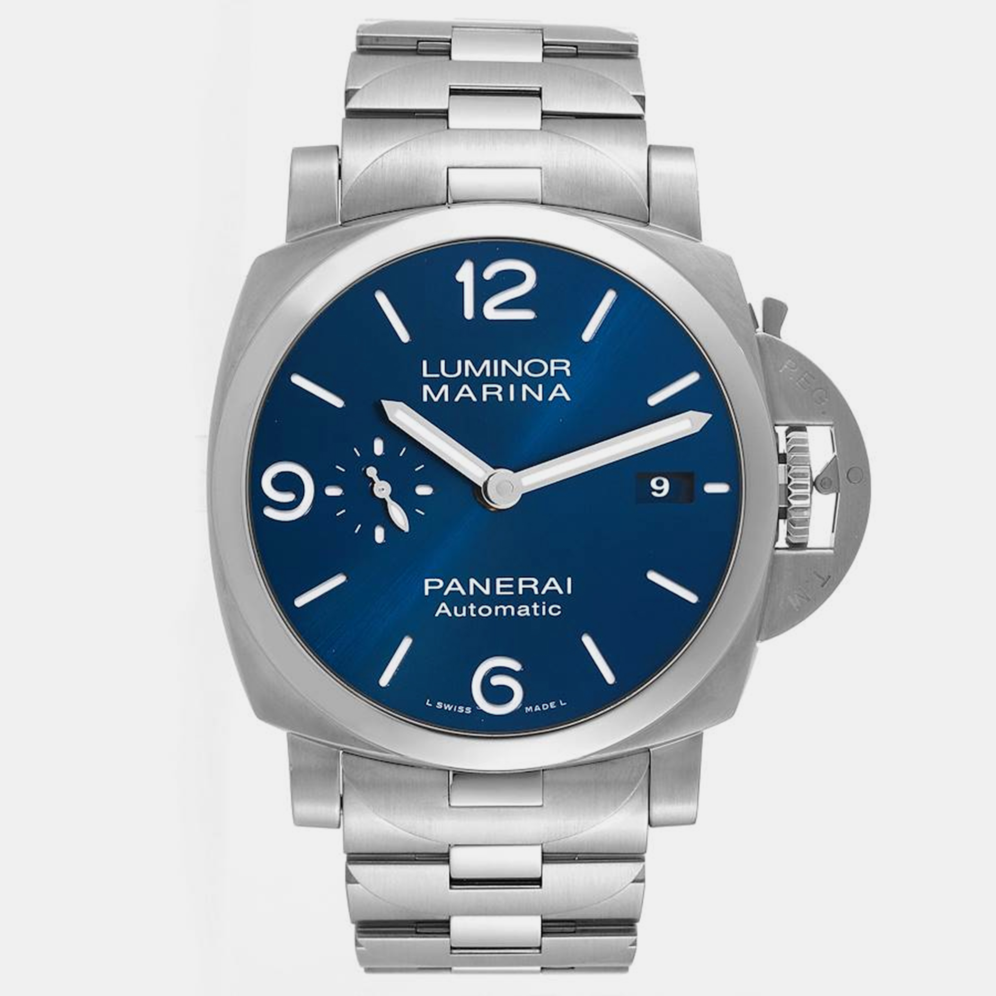 

Panerai Blue Stainless Steel Luminor PAM01316 Automatic Men's Wristwatch