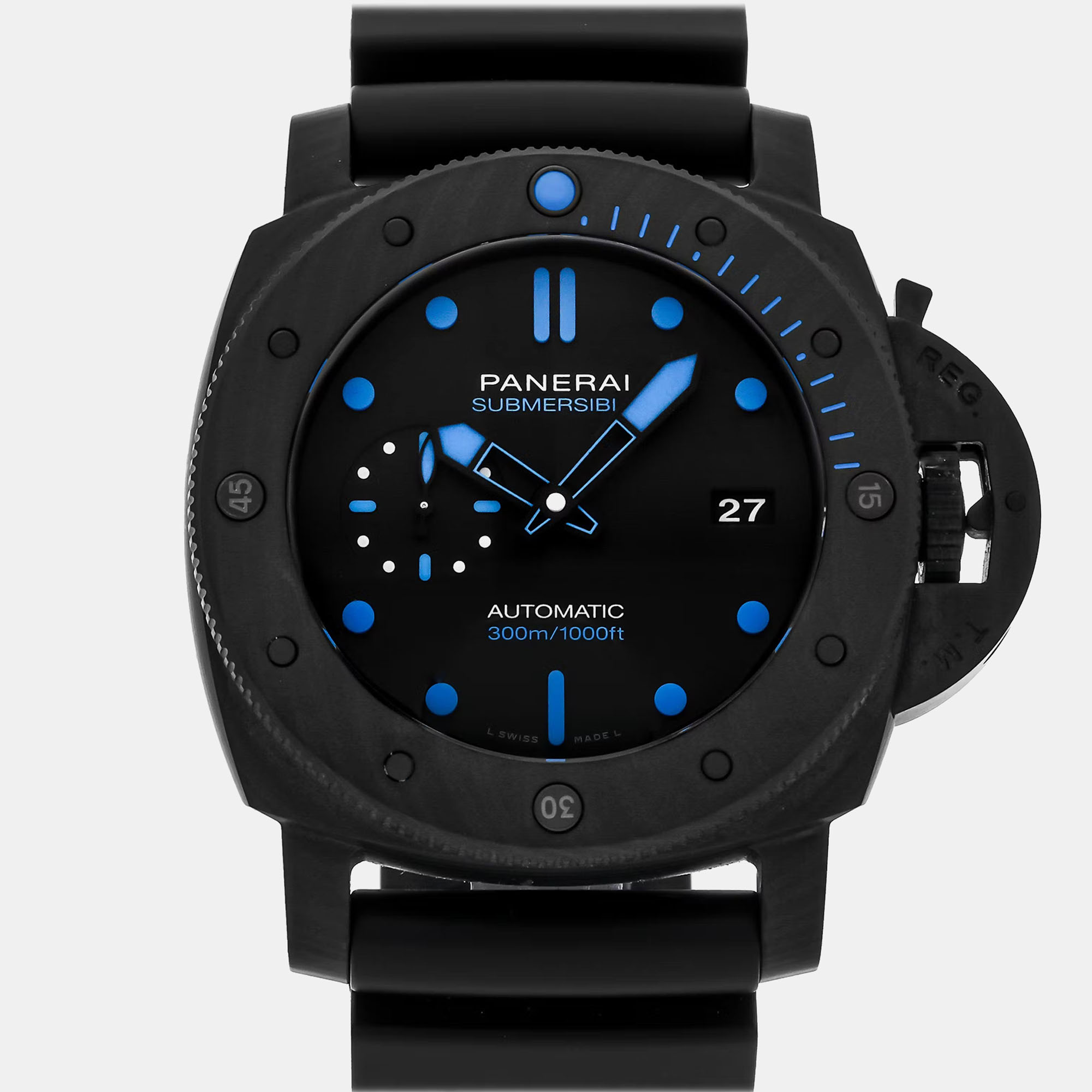 

Panerai Black Forged Carbon Luminor Submersible PAM01616 Automatic Men's Wristwatch 47 mm