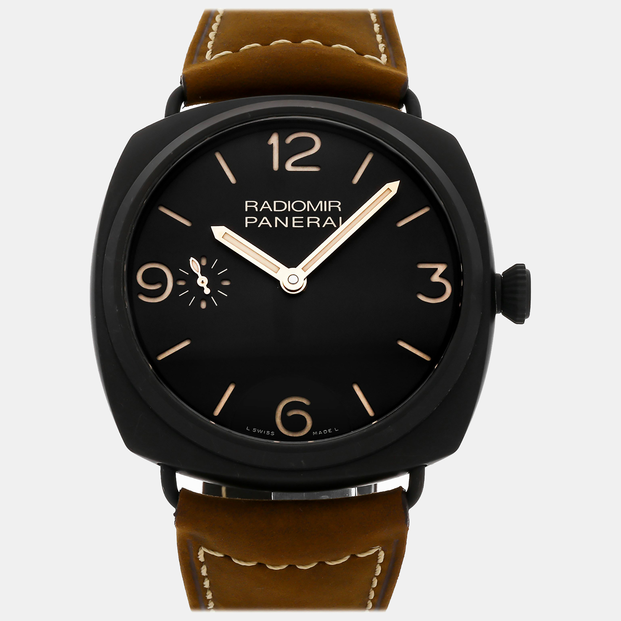 A classy silhouette made of high quality materials and packed with precision and luxury makes this authentic Panerai wristwatch the perfect choice for a sophisticated finish to any look. It is a grand creation to elevate the everyday experience.