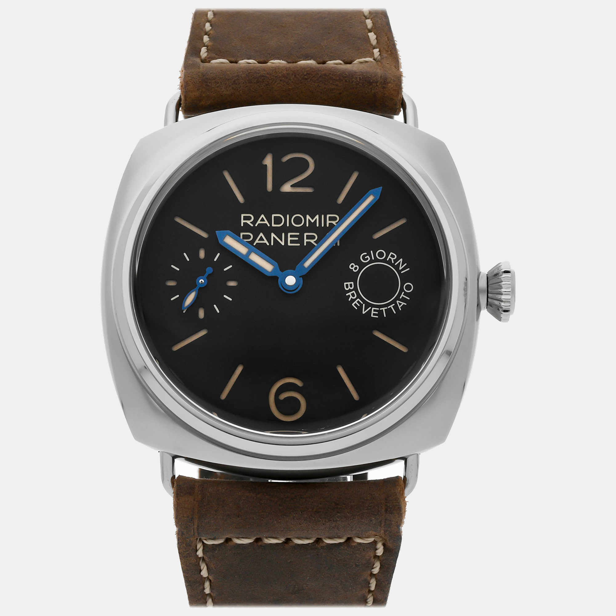 

Panerai Black Stainless Steel Radiomir PAM00992 Manual Winding Men's Wristwatch 45 mm