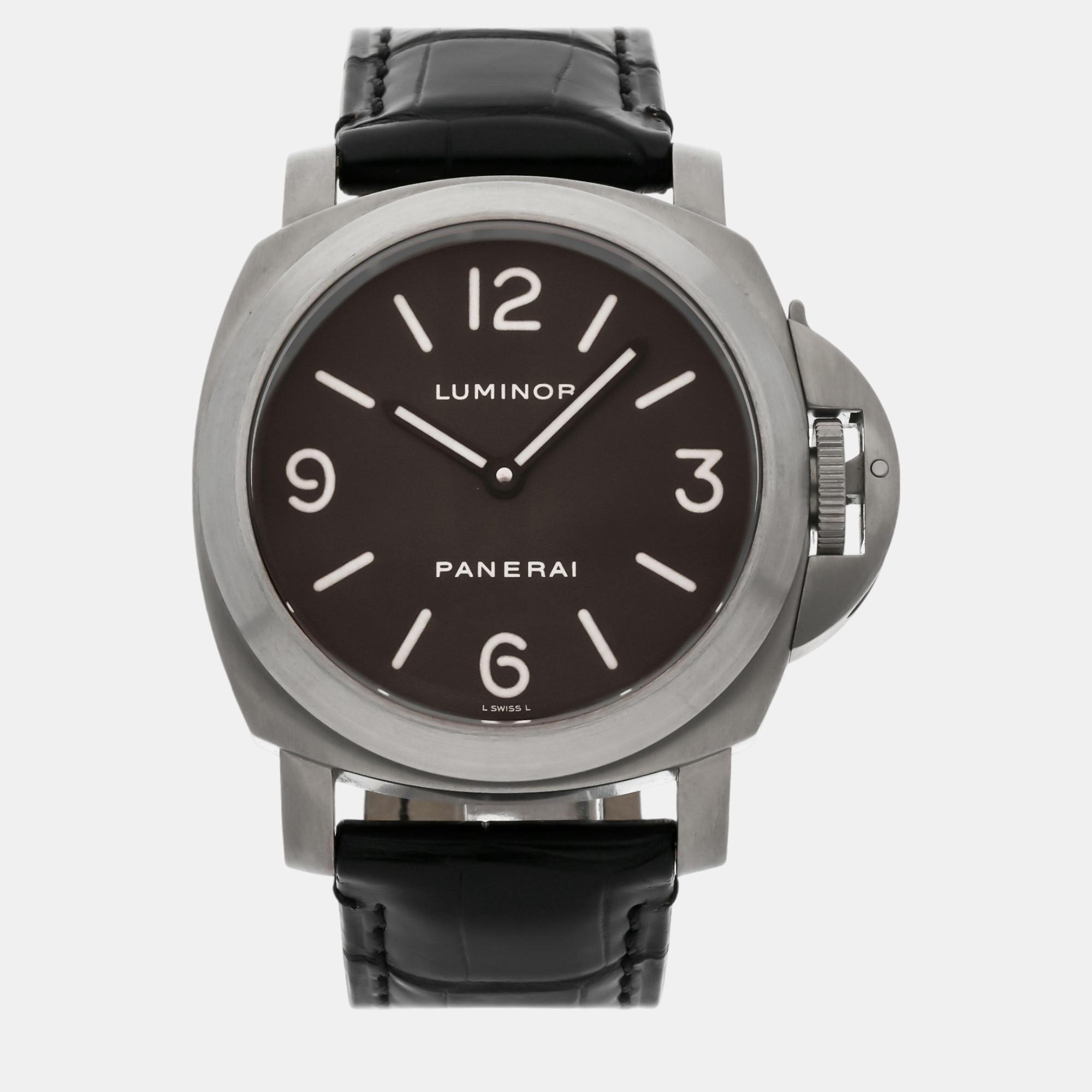 

Panerai Brown Titanium Luminor PAM00116 Manual Winding Men's Wristwatch 44 mm