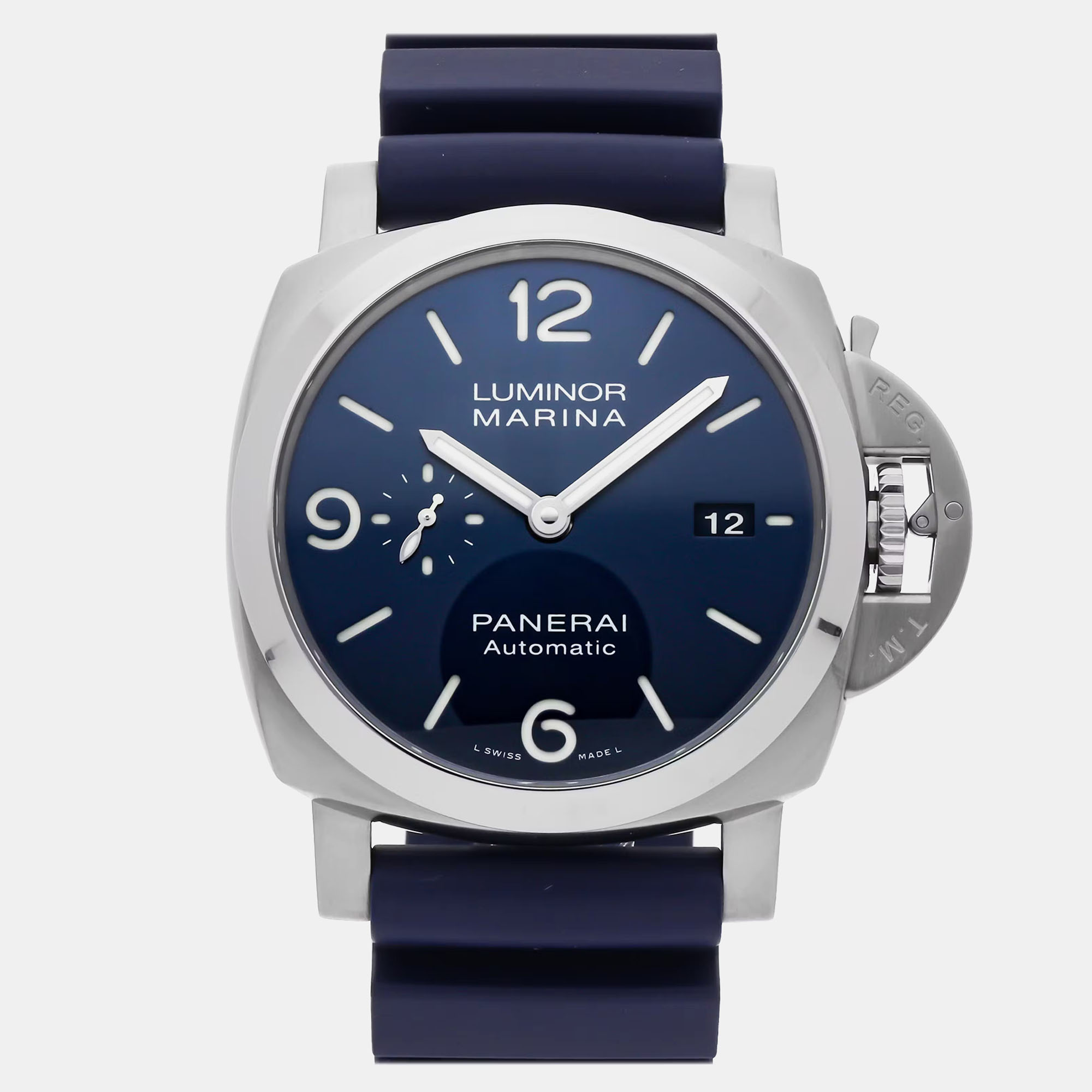 

Panerai Blue Stainless Steel Luminor Marina PAM01313 Automatic Men's Wristwatch 44 mm