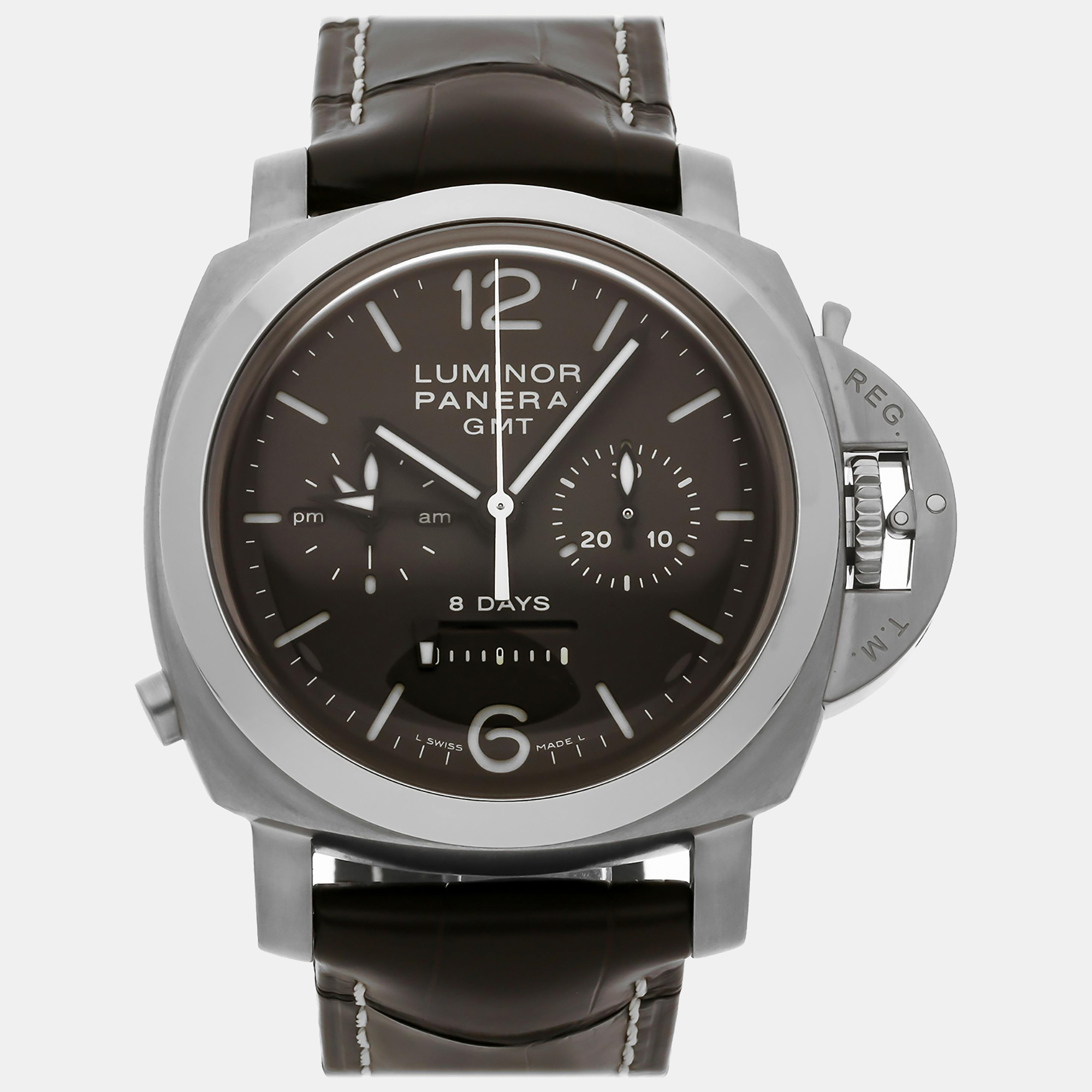 

Panerai Brown Stainless Steel Luminor PAM00311 Manual Winding Men's Wristwatch 44 mm