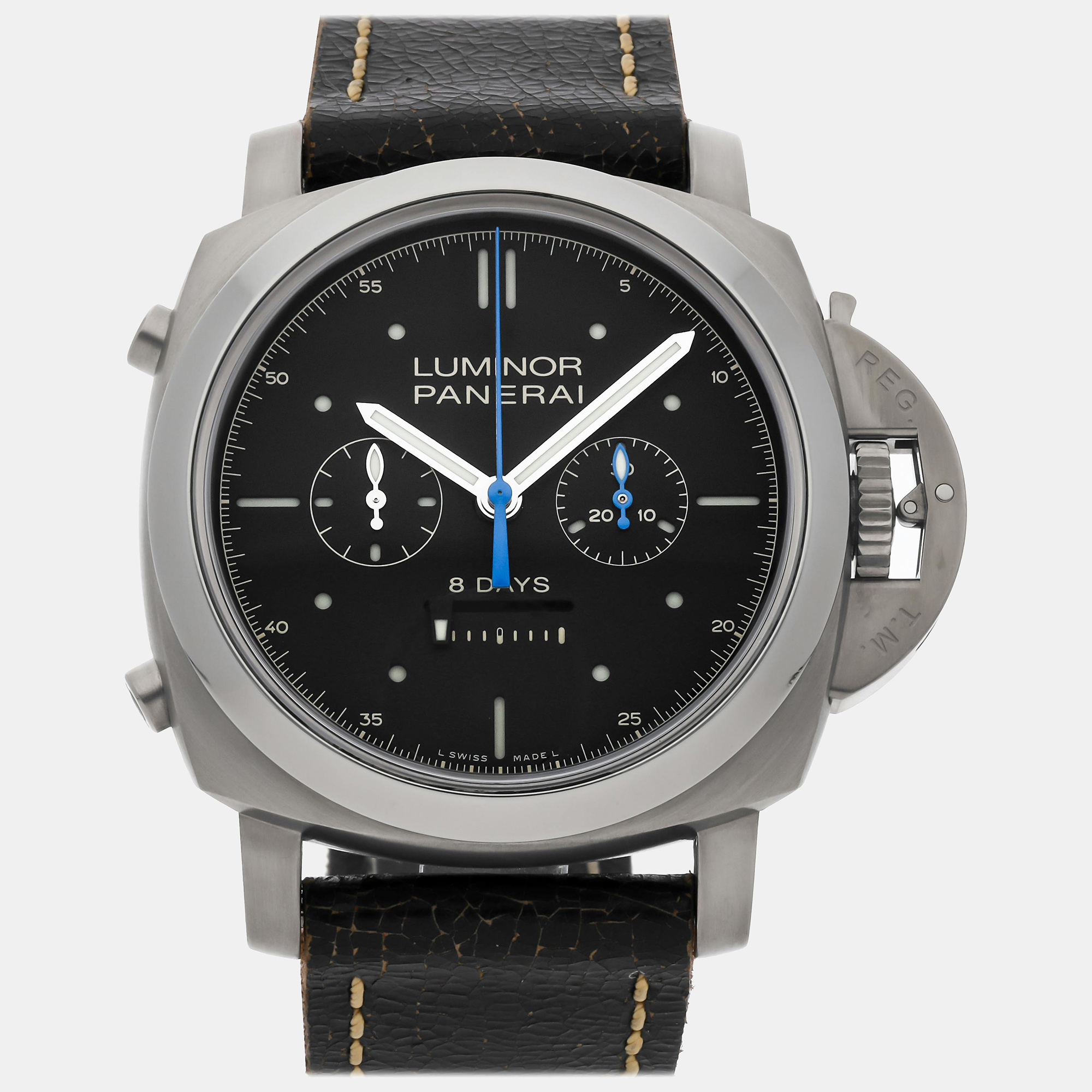 

Panerai Black Titanium Luminor Manual Winding Men's Wristwatch 47 mm