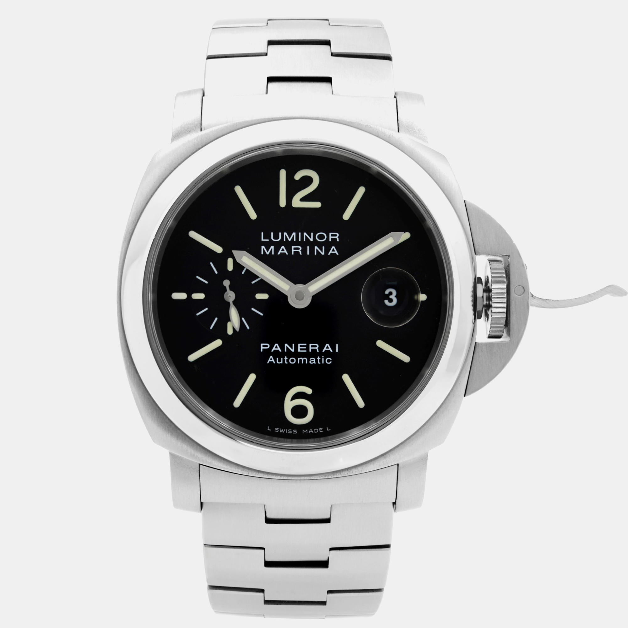 

Panerai Black Stainless Steel Luminor Marina PAM00299 Automatic Men's Wristwatch