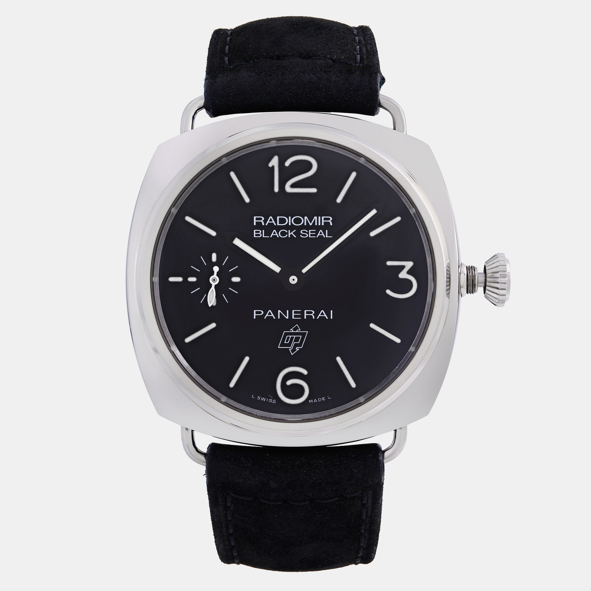 

Panerai Black Stainless Steel Radiomir Black Seal PAM00380 Manual Winding Men's Wristwatch 44mm