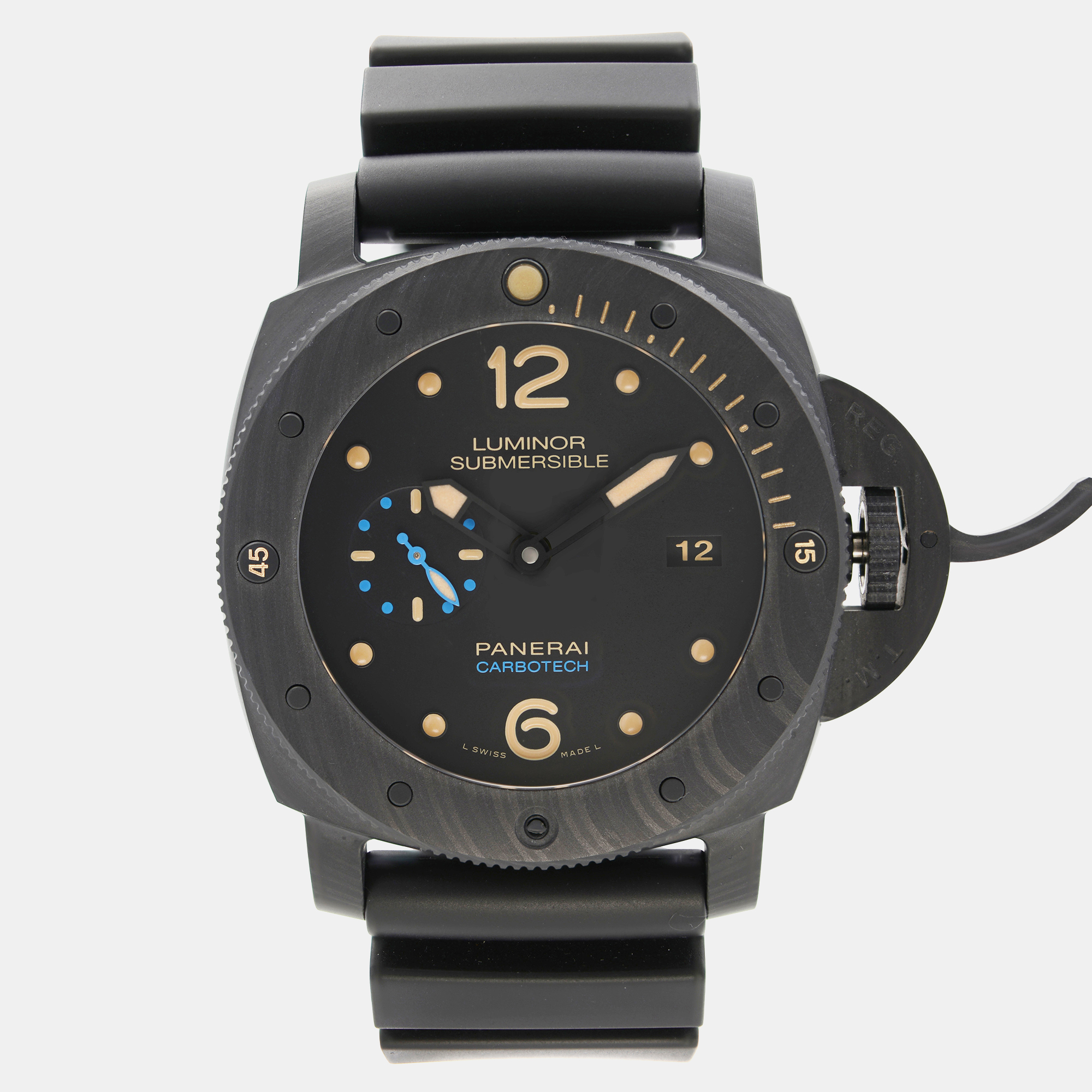 

Panerai Black Carbotech Luminor Submersible 1950 3 Days PAM00616 Automatic Men's Wristwatch