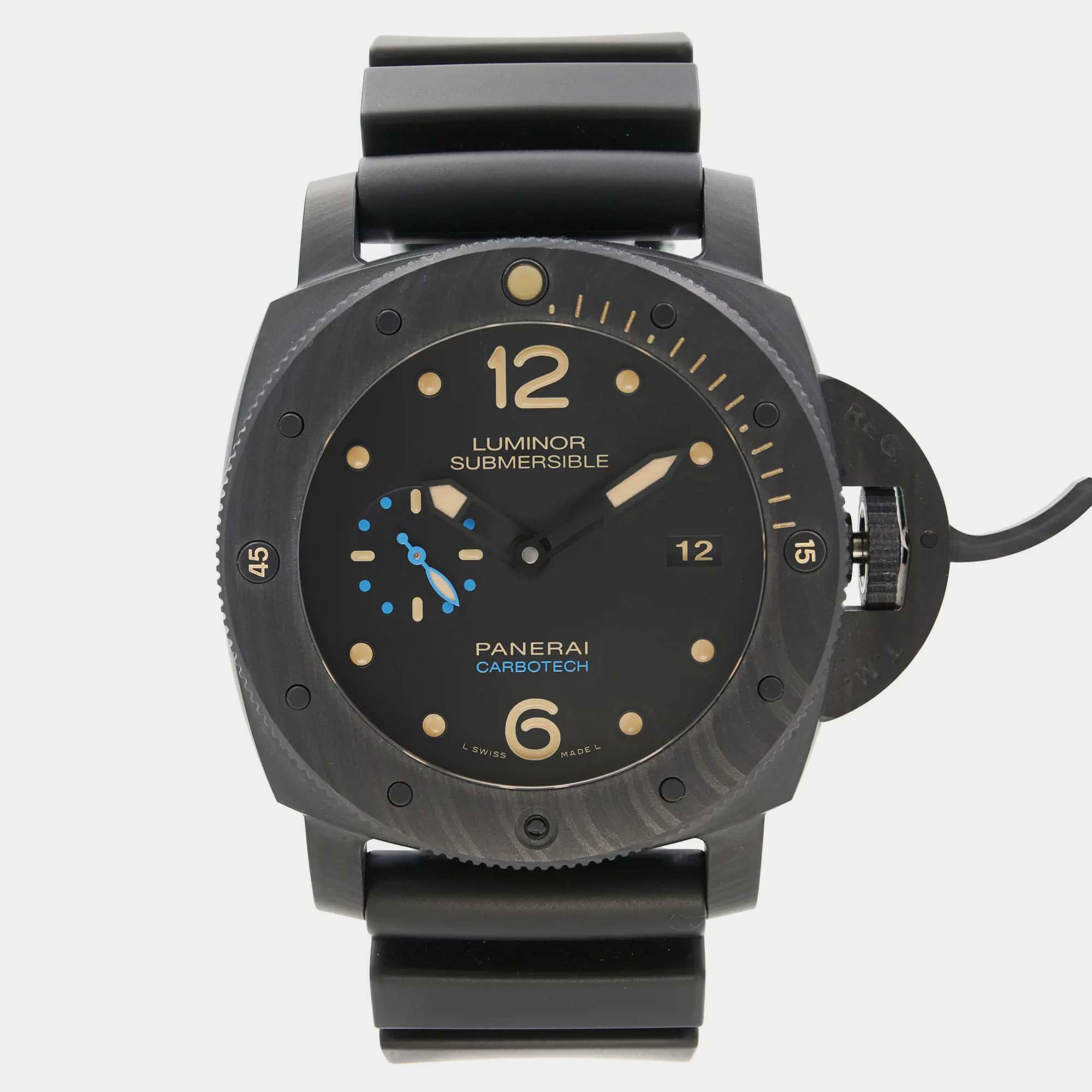 

Panerai Black Carbotech Luminor Submersible Automatic Men's Wristwatch 47 mm