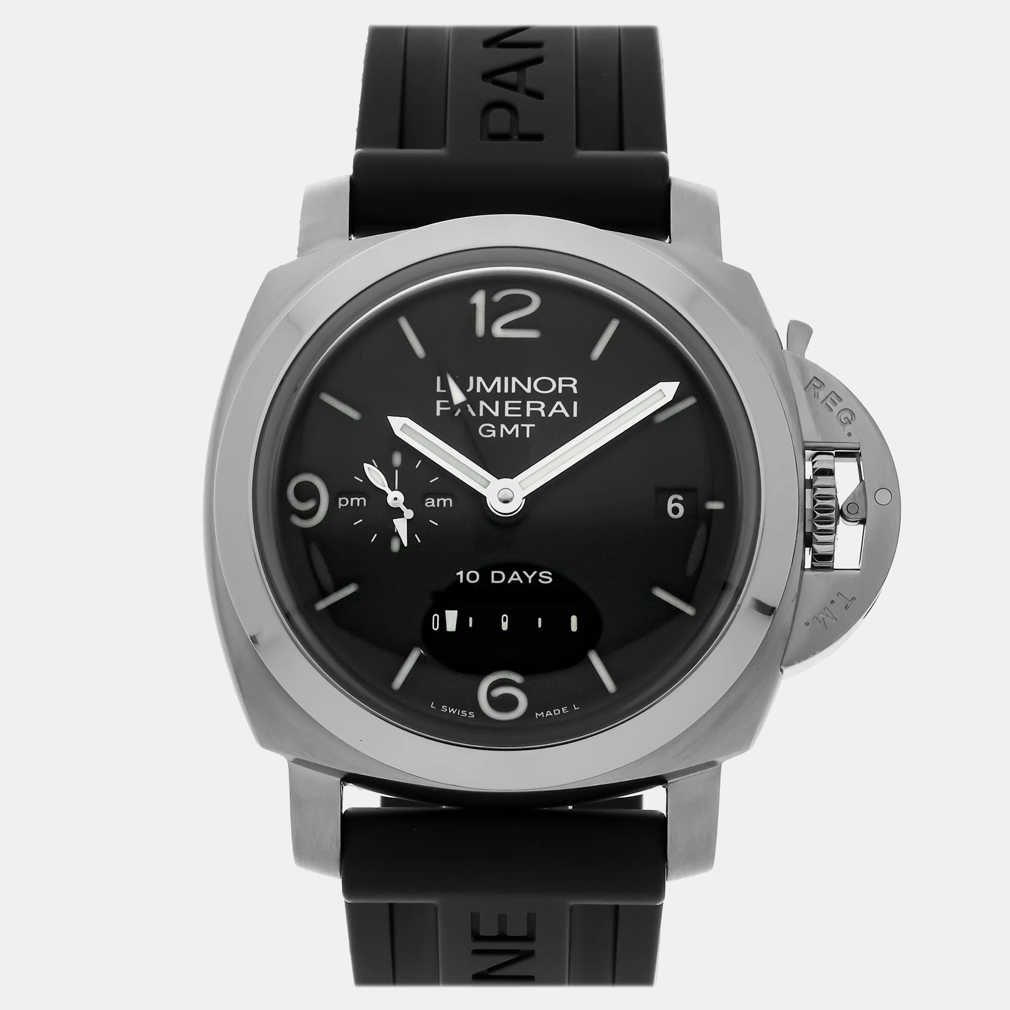 

Pre-Owned Panerai Luminor 1950 10 Days GMT PAM 44 mm, Black