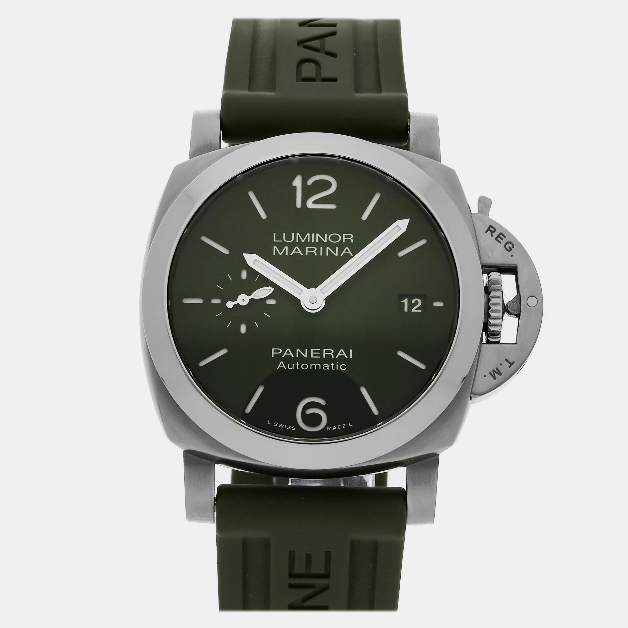 

Pre-Owned Panerai Luminor Quaranta Verde Militare 40 mm, Green