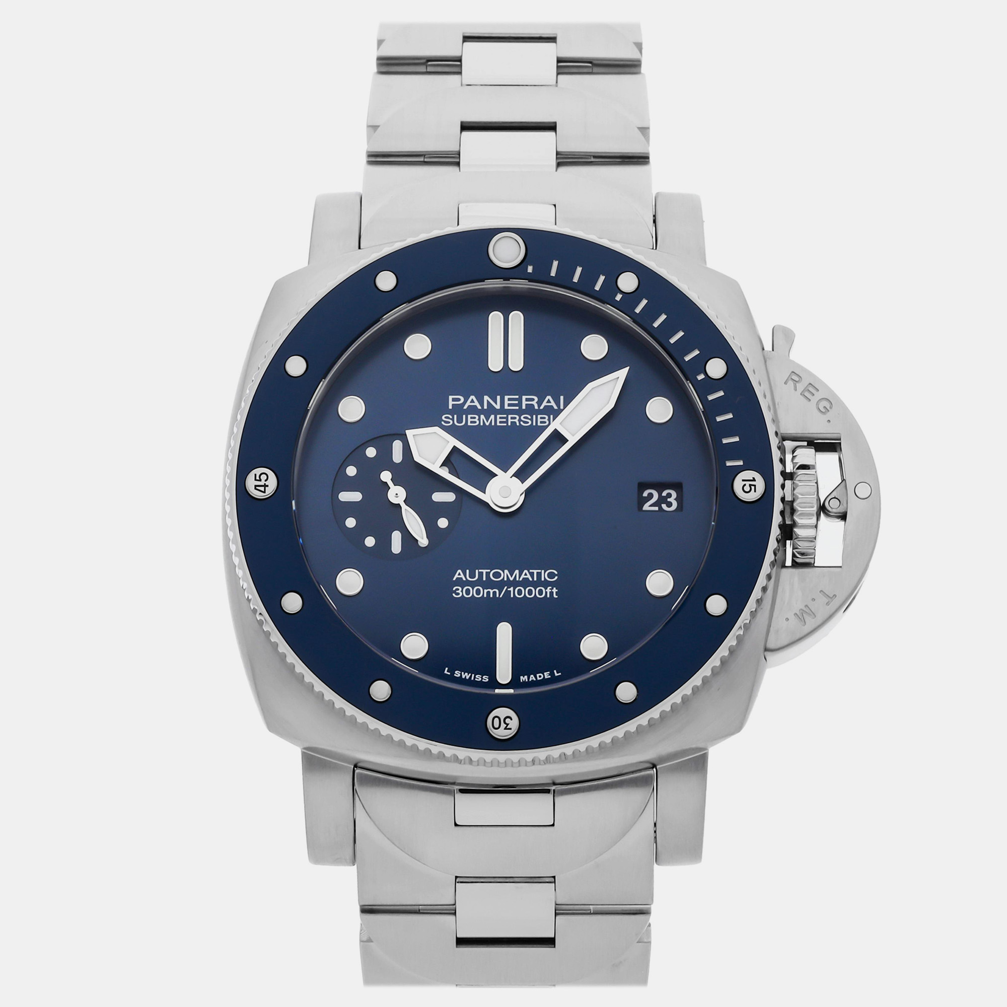 

Pre-Owned Panerai Submersible Blu Notte PAM 1068 42 mm, Blue