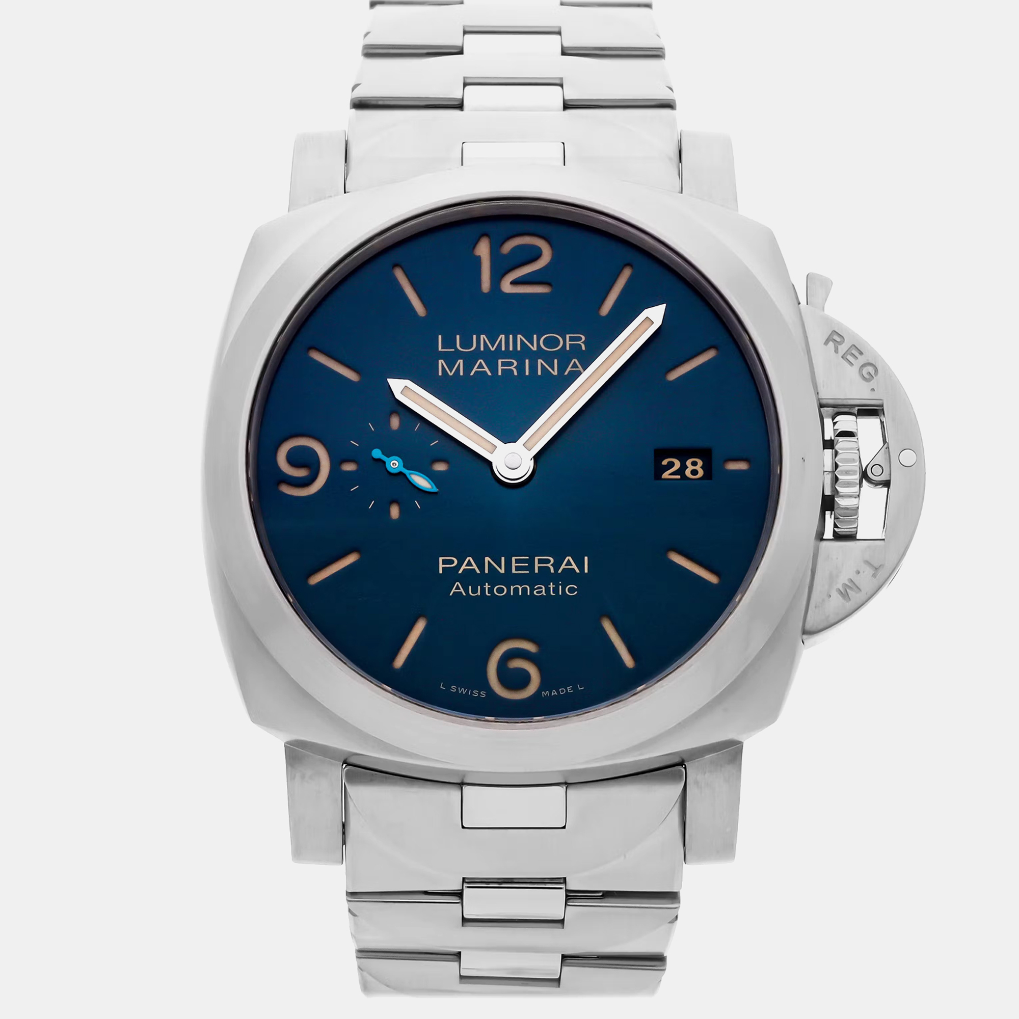 

Pre-Owned Panerai Blue Dial Luminor 1950 Automatic Men's Watch 44 mm