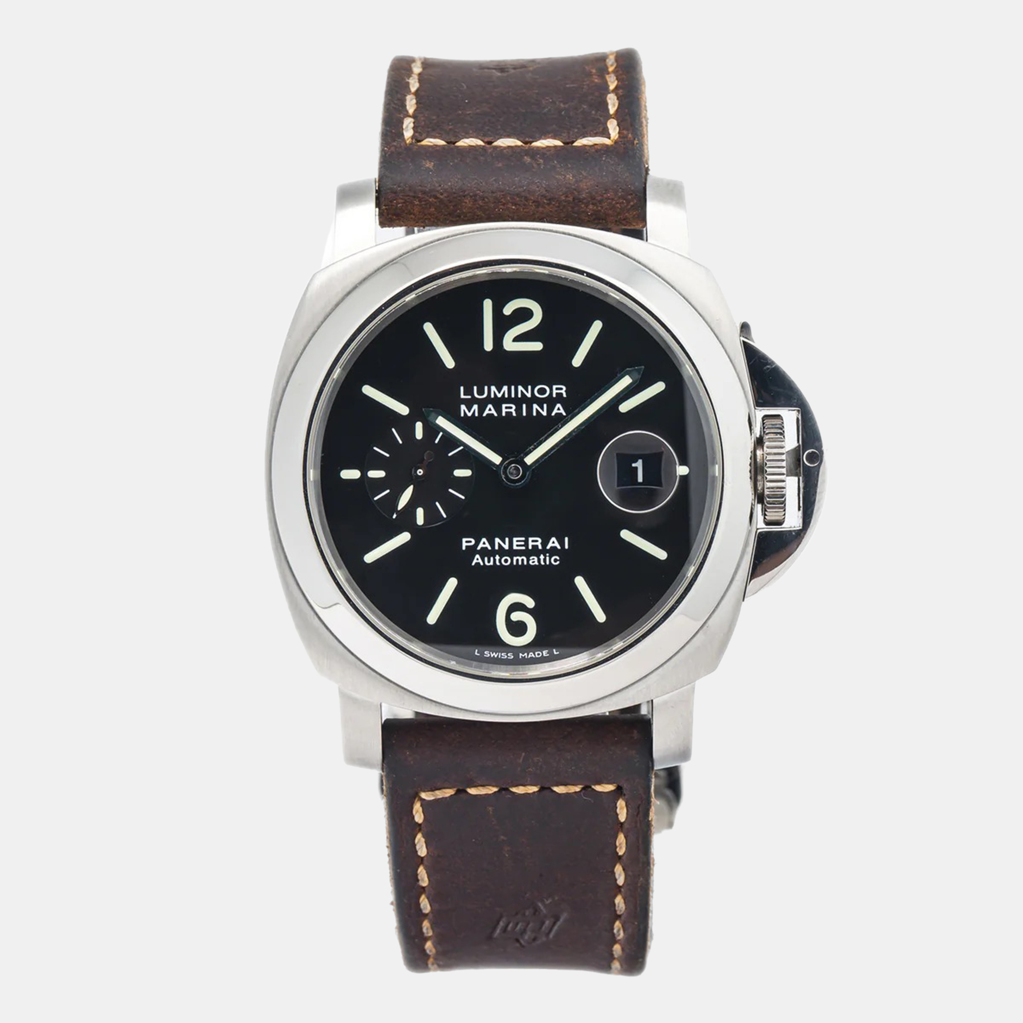 

Panerai Luminor Marina PAM00104 Black Dial Stainless Steel Automatic Men's Wristwatch 44 mm