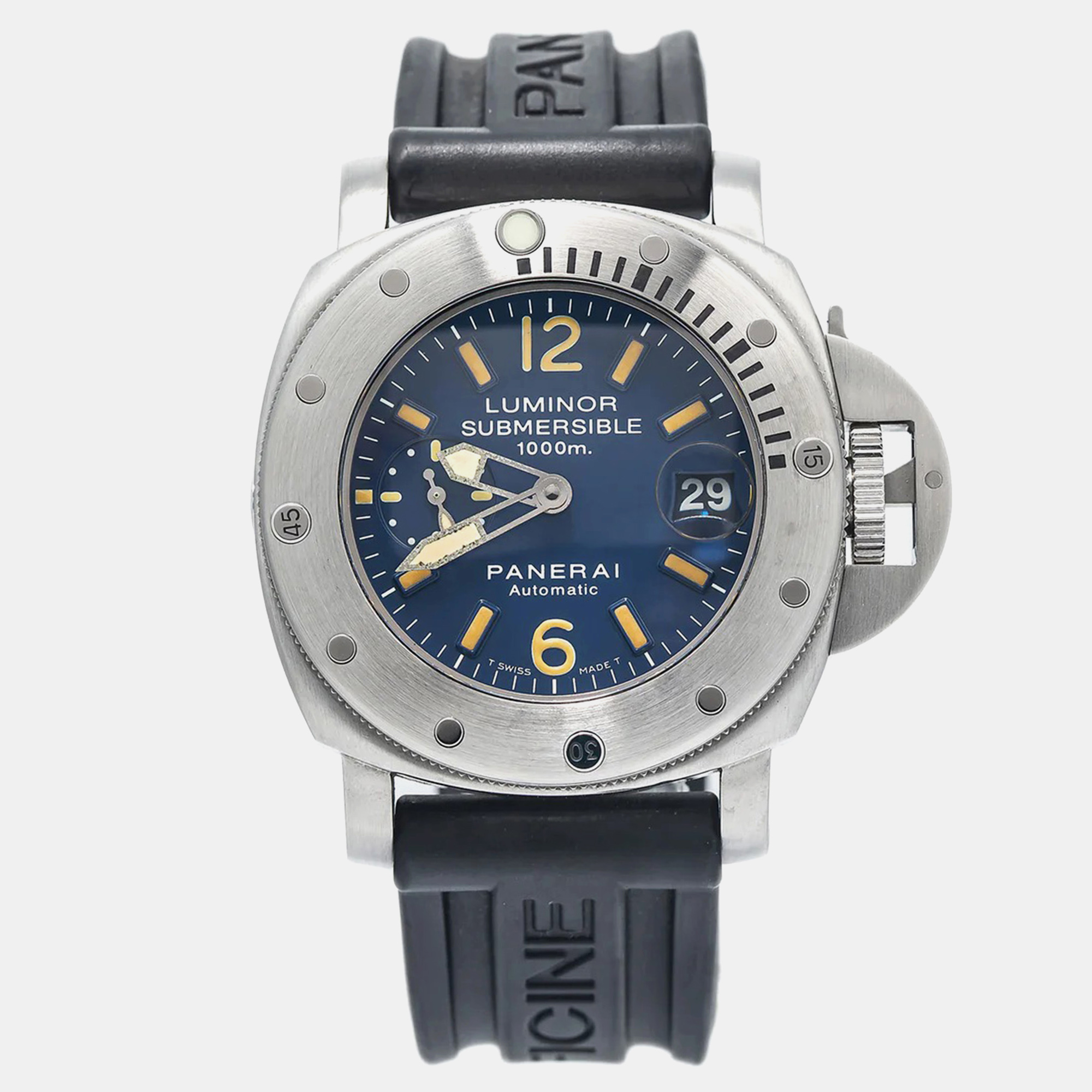 

Panerai Blue Stainless Steel Luminor Submersible PAM00087 Automatic Men's Wristwatch