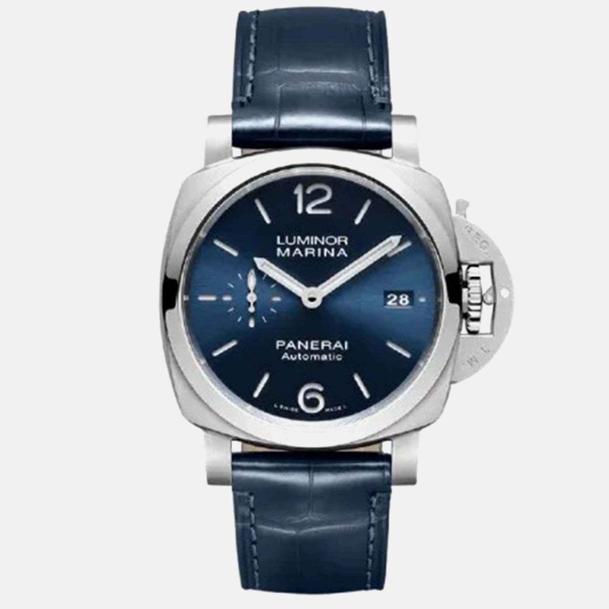 

Panerai Luminor Marina PAM01393 Automatic Blue Stainless Steel Men's Wristwatch