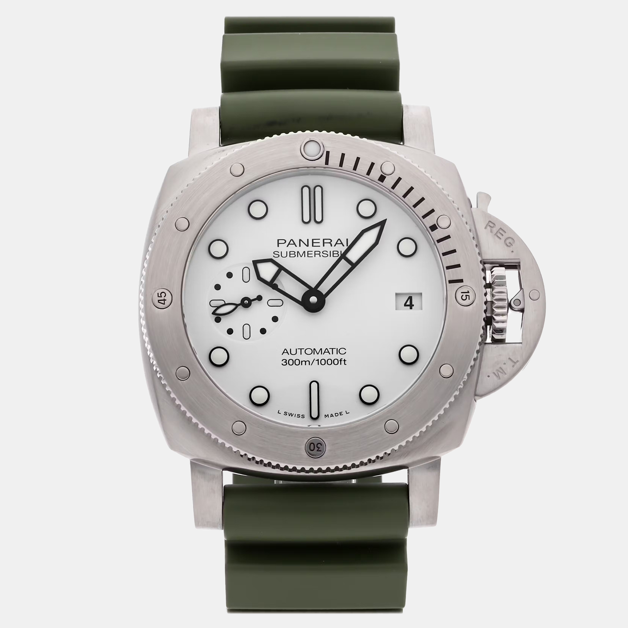 

Pre-Owned Panerai Submersible Bianco PAM 1223, White