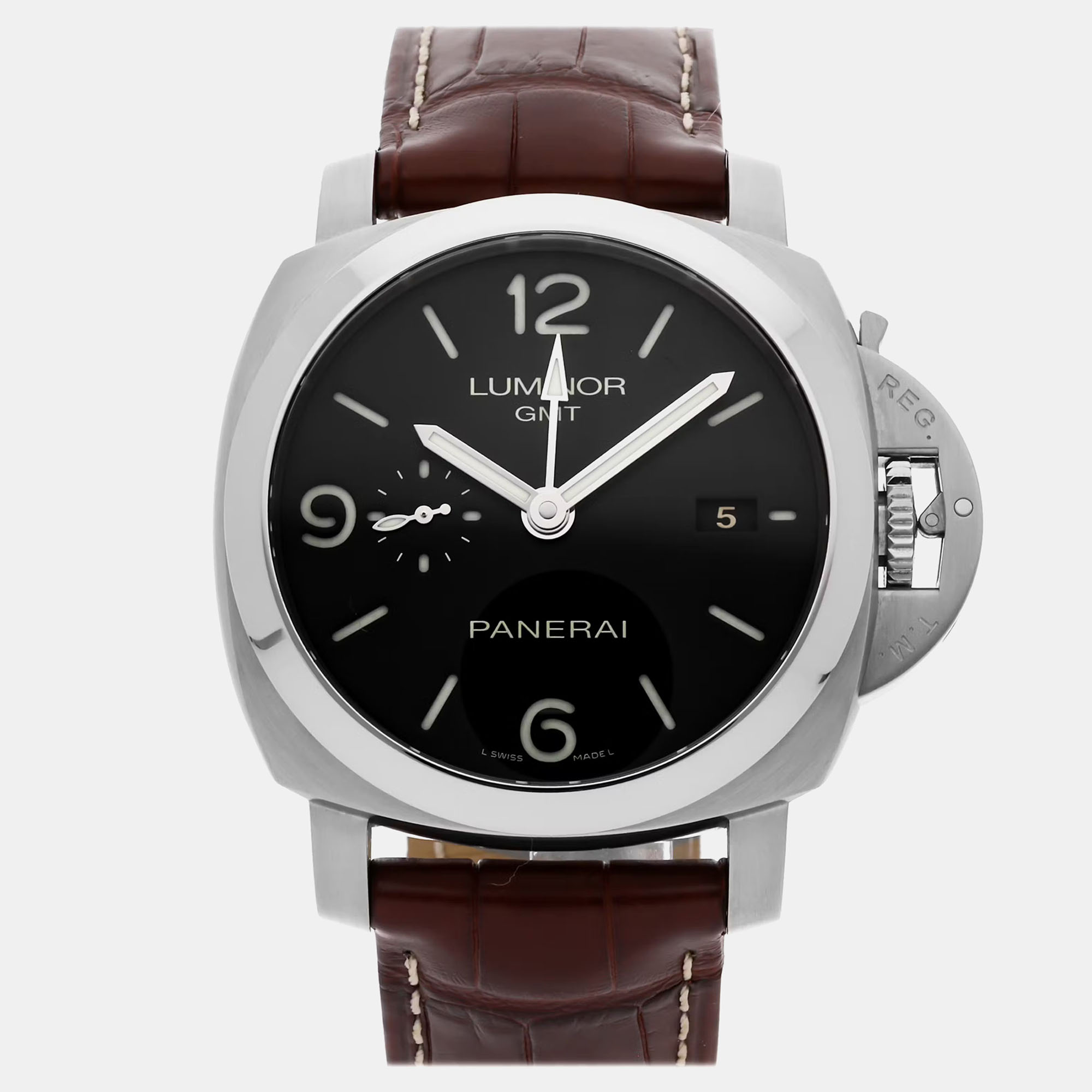 

Pre-Owned Panerai Luminor 1950 3 Days GMT PAM 320, Black