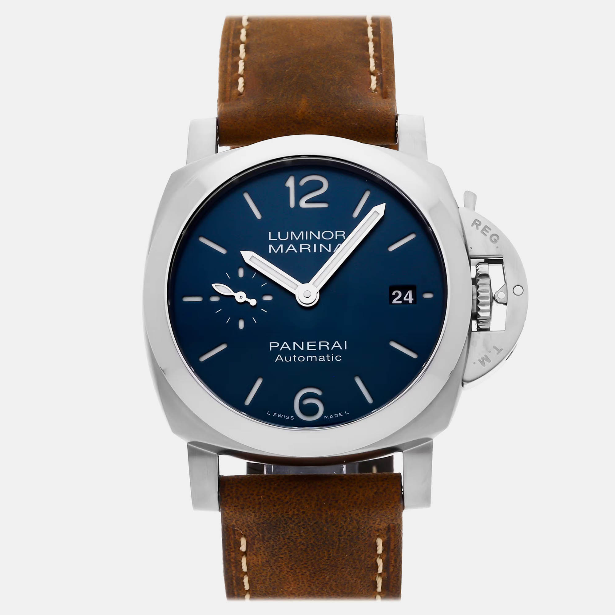 

Pre-Owned Panerai Luminor Marina Quaranta PAM 1270 Automatic Men's Watch 40 mm, Blue