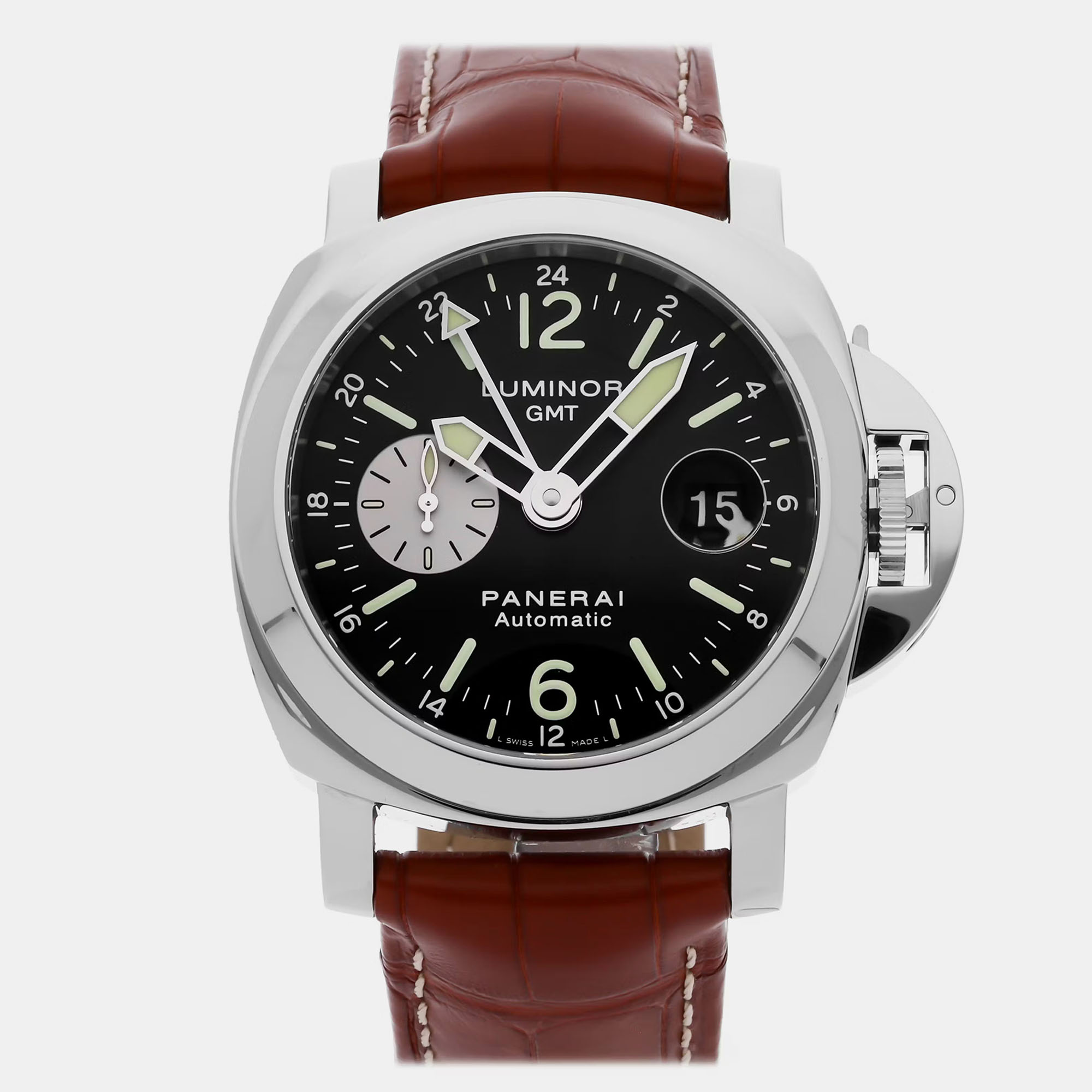 Pre-owned Panerai Luminor Gmt Pam 88 In Black