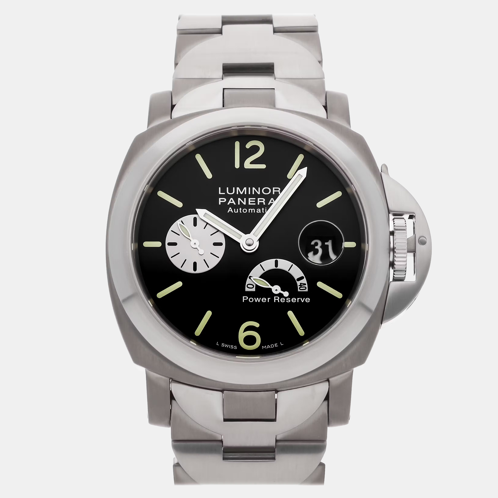 

Pre-Owned Panerai Luminor Power Reserve PAM 124 Automatic Men's Watch44 mm, Black
