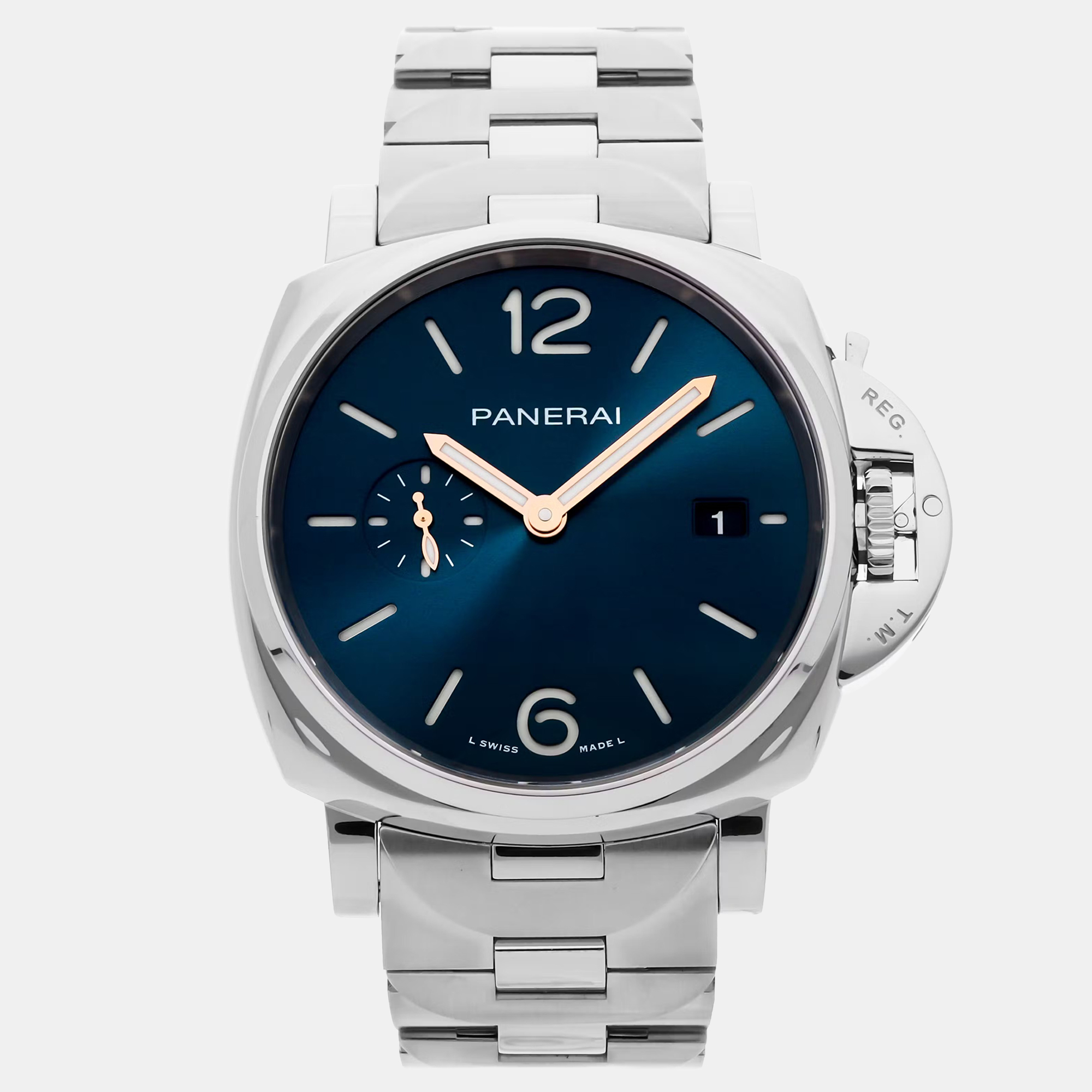 

Pre-Owned Panerai Luminor Due PAM 1124 Automatic Men's Watch 42 mm, Blue