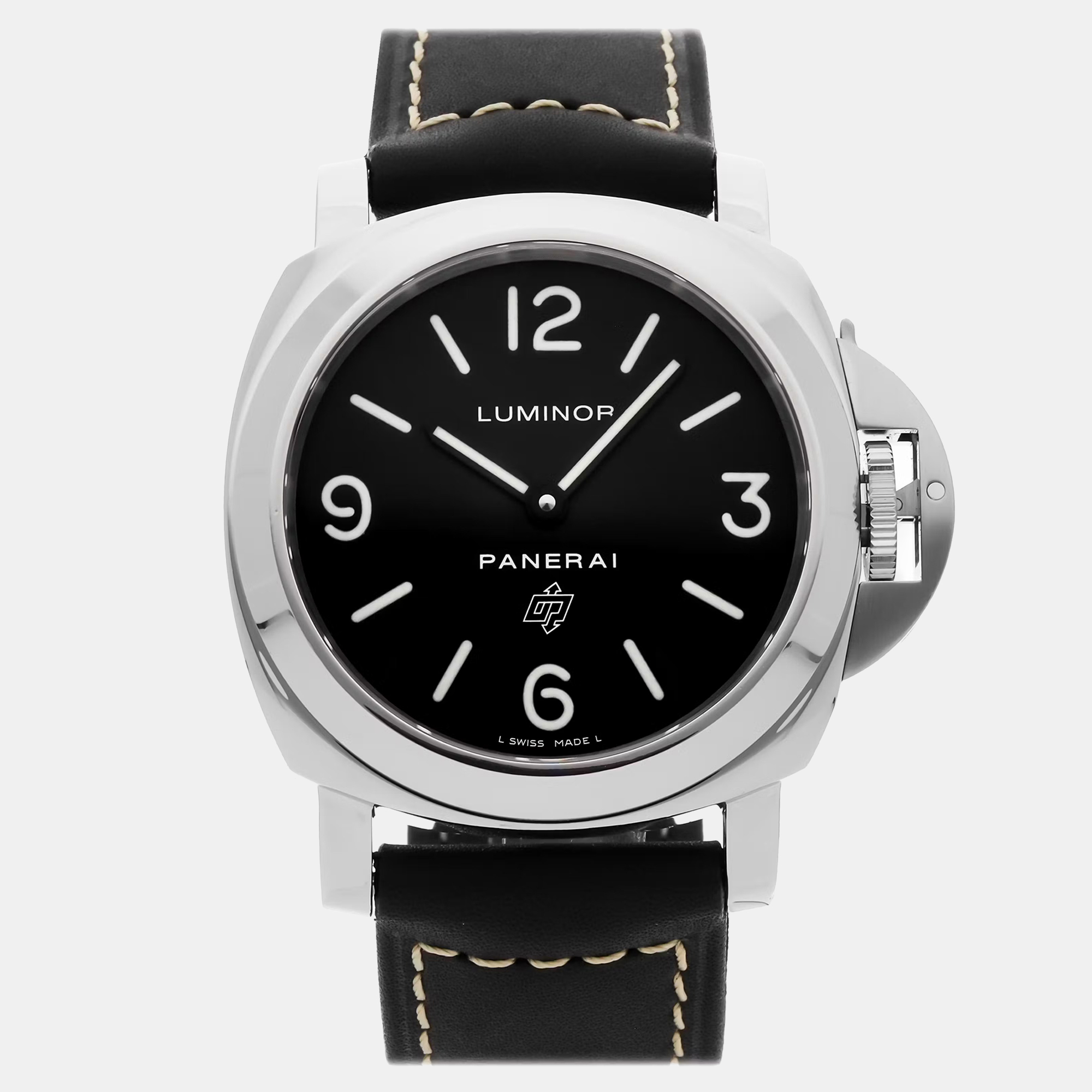 

Pre-Owned Panerai Luminor Base Logo PAM Manual Winding Men's Watch 44 mm, Black