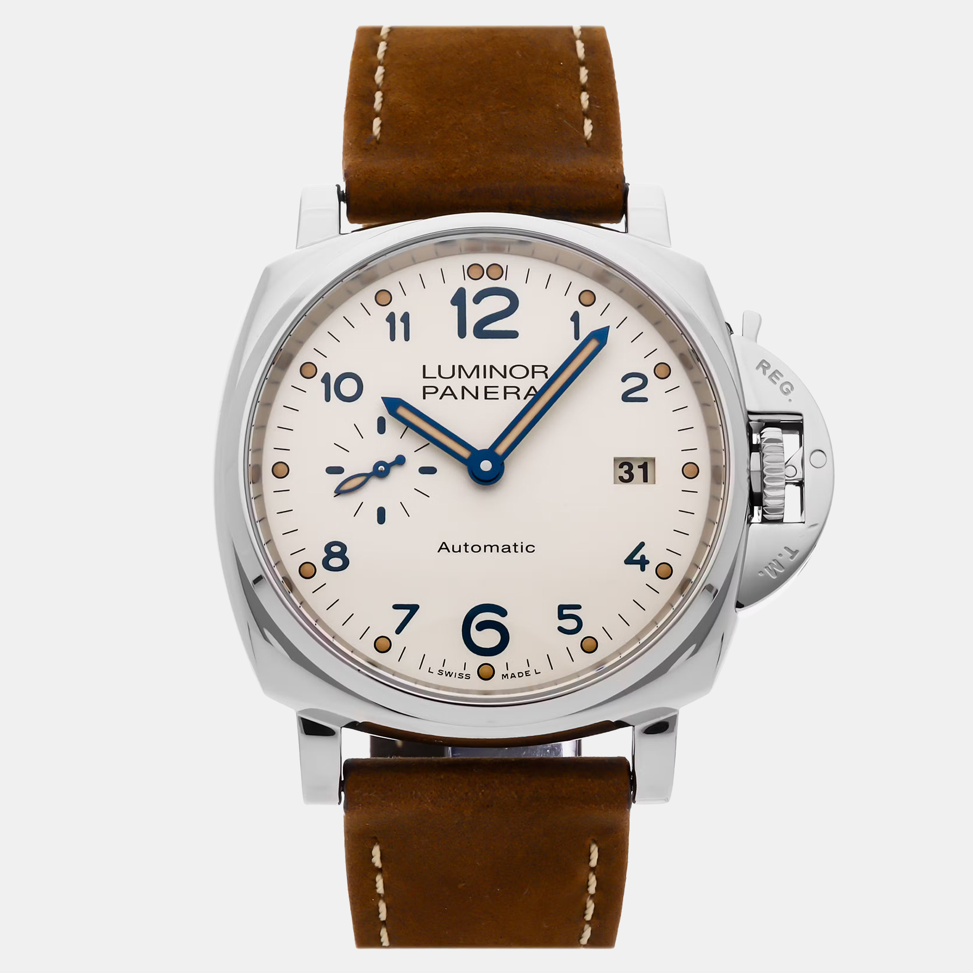 

Pre-Owned Panerai Luminor Due 3 Days PAM 906 Automatic Men's Watch 42 mm, White